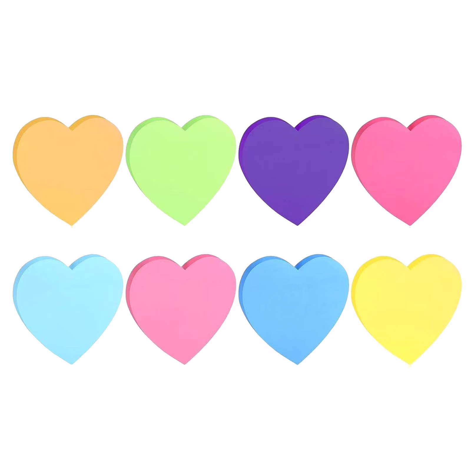Plertrvy 7X7X2Cm 240 Sheets Heart Shaped Sticky Notes 8 Color Heart Post Notes Cute Self Adhesive Heart Sticky Notes Pads Colorful Sticky Memo Note Pads For Home Business Clearance (Pink@1201)