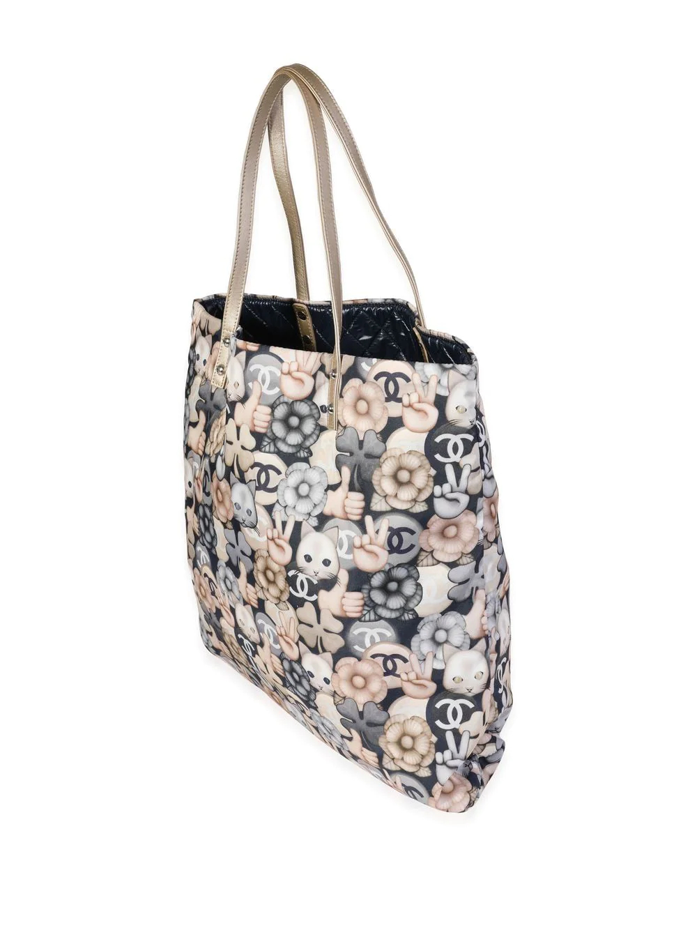 Cat Emoticon logo tote bag