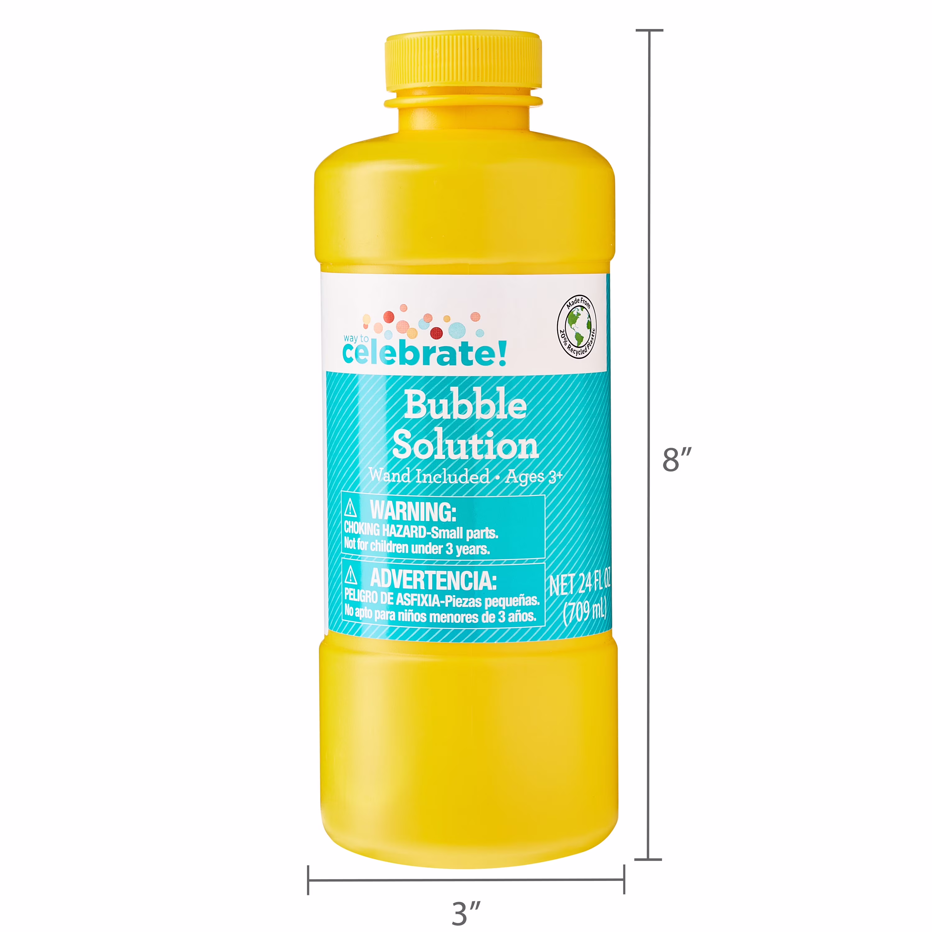 Way To Celebrate Bubble Solution with Wand, 24 fl oz