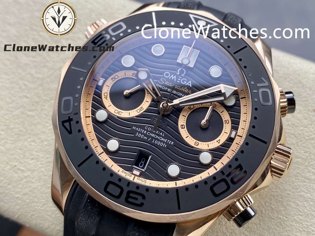 OMEGA Super Clone Watches 1:1 Seamaster Diver 300M Rose Gold 210.62.44.51.01.001 44MM