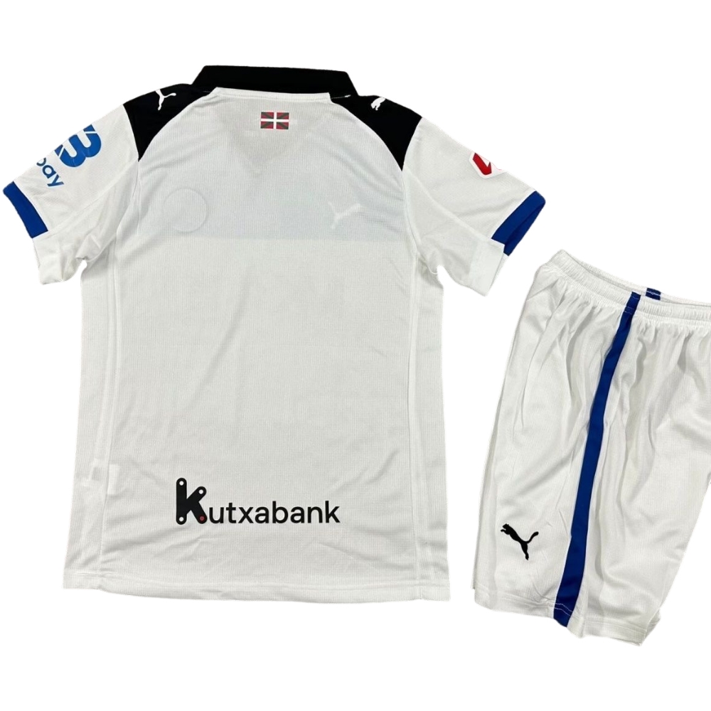2025-26 Deportivo Alavés Away Shirt Jersey - Children's suit Fans Edition