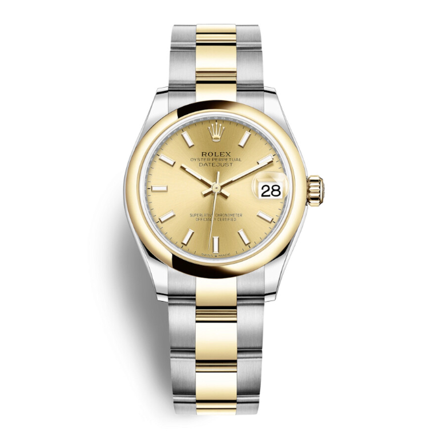 Rolex Datejust 31 Champagne Dial Automatic Ladies Steel and 18kt Yellow Gold Oyster Watch 278243CSO（Lifetime free warranty+90-days replacement service & Refund!.）