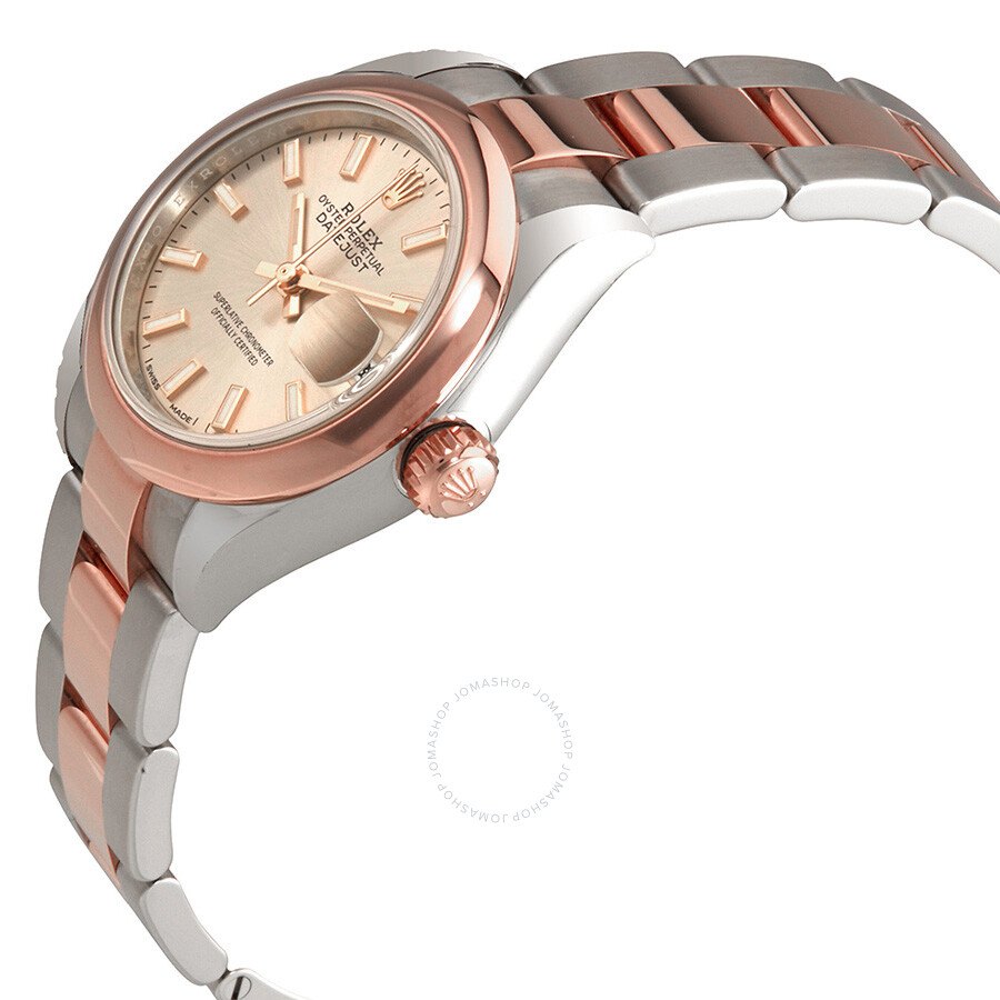Rolex Lady Datejust Sundust Dial Steel and 18K Everose Gold Ladies Watch 279161SNSO（Lifetime free warranty+90-days replacement service & Refund!.）