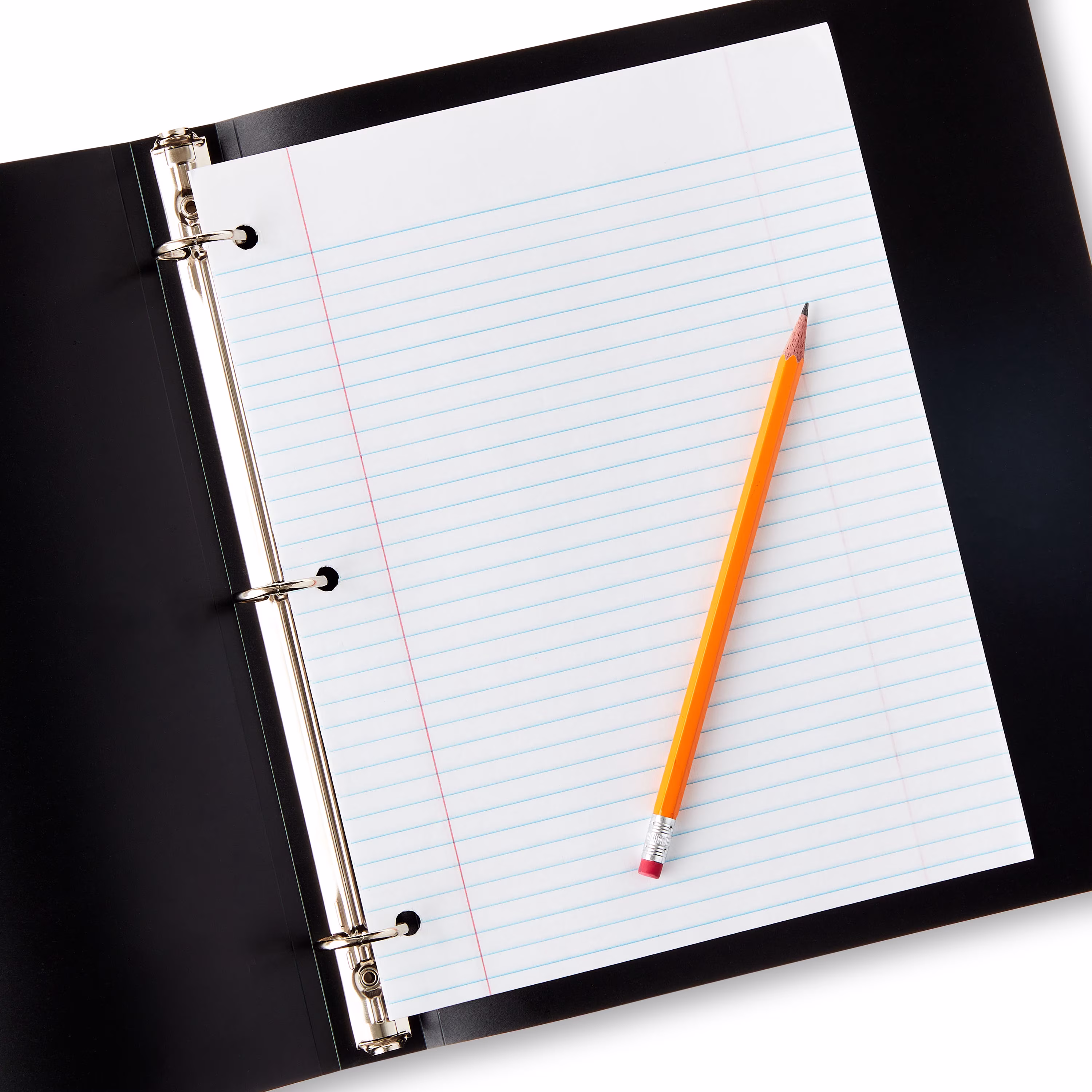 Pen+Gear Poly Standard 1 in Round-Ring Binder, Black