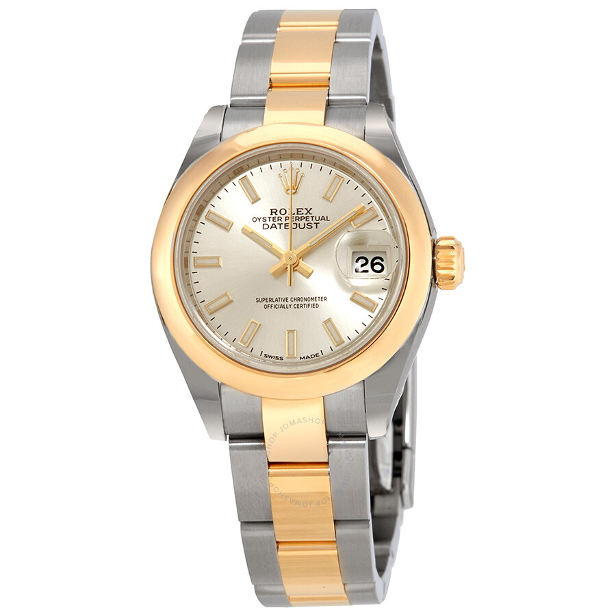 Rolex Lady Datejust 28 Silver Dial Steel and 18K Yellow Gold Oyster Watch 279163SSO（Lifetime free warranty+90-days replacement service & Refund!.）