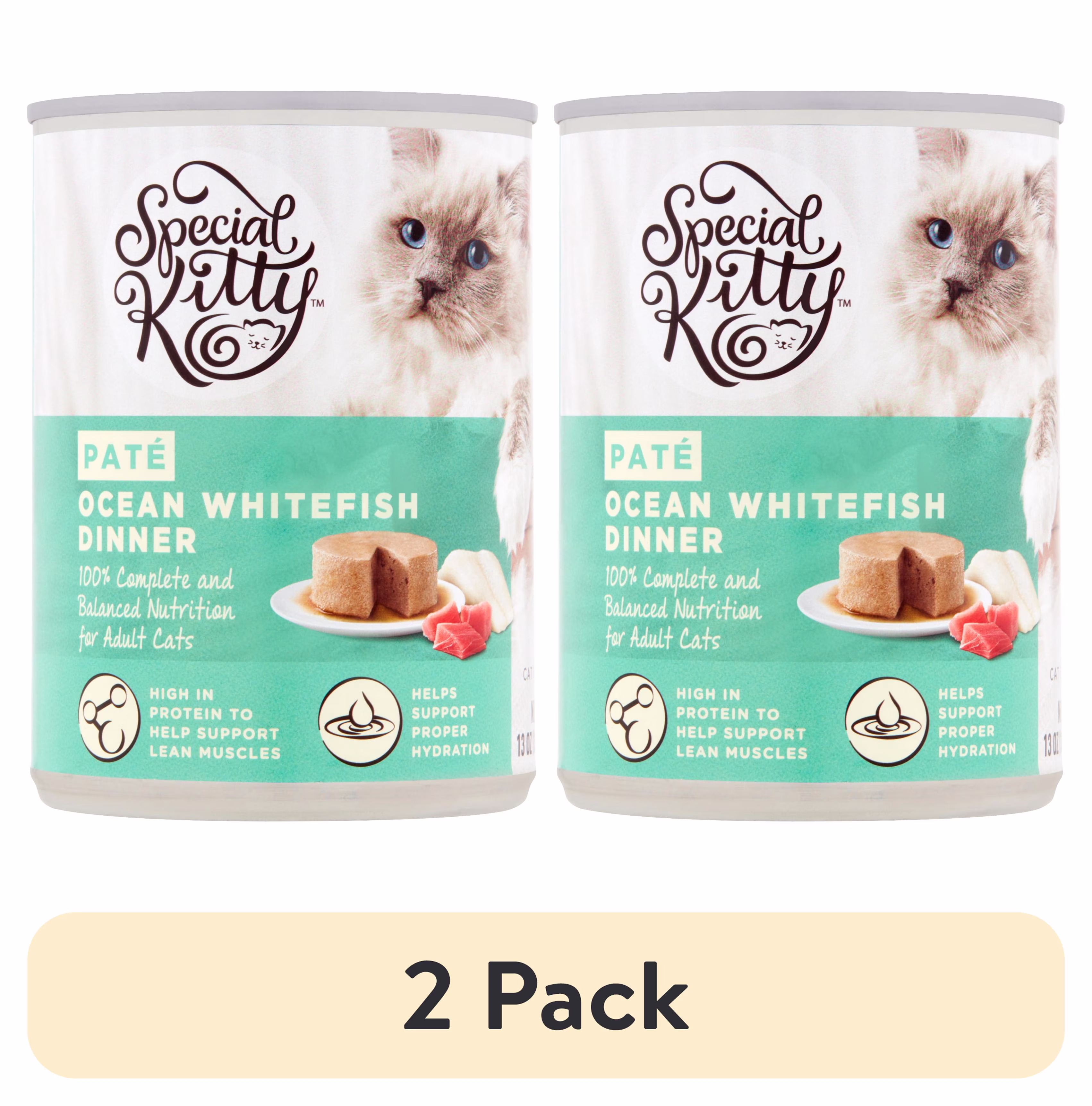 Special Kitty Ocean Whitefish Dinner Pate Wet Cat Food, 13 oz Can