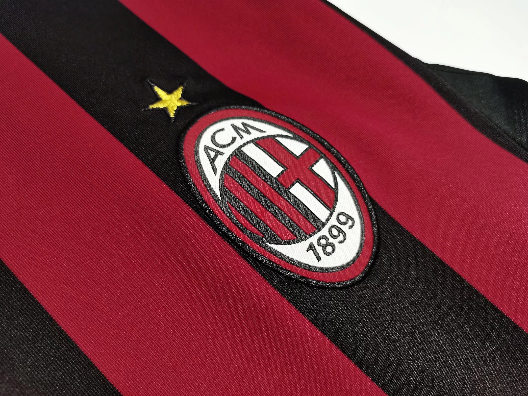 2009/10 Retro Long Sleeve AC Milan Home Football Jersey
