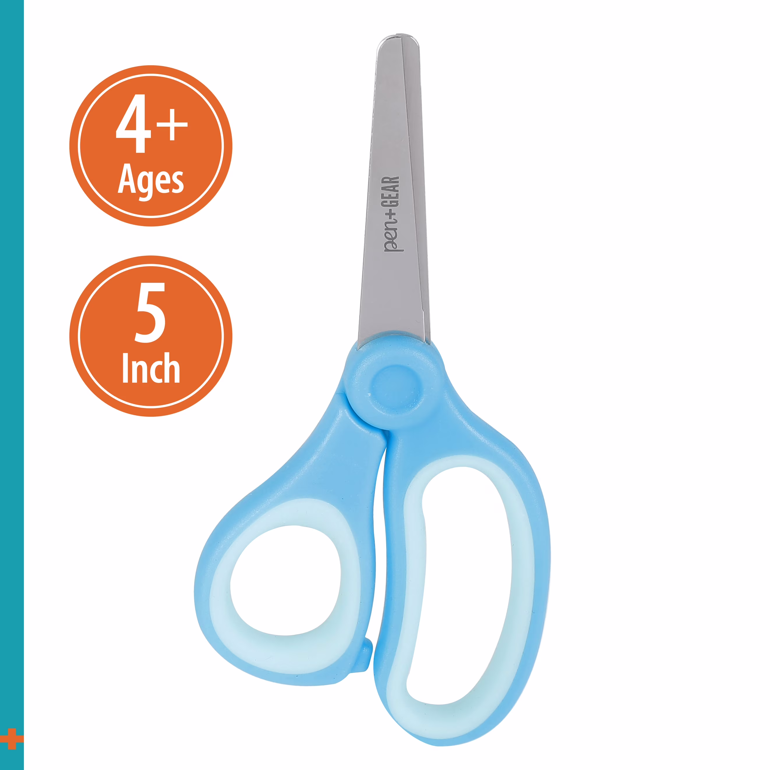 Pen+Gear 5-inch Blunt-Tip Kids Scissors, Age 4-7, School Supplies, Multi-Purpose, Blue