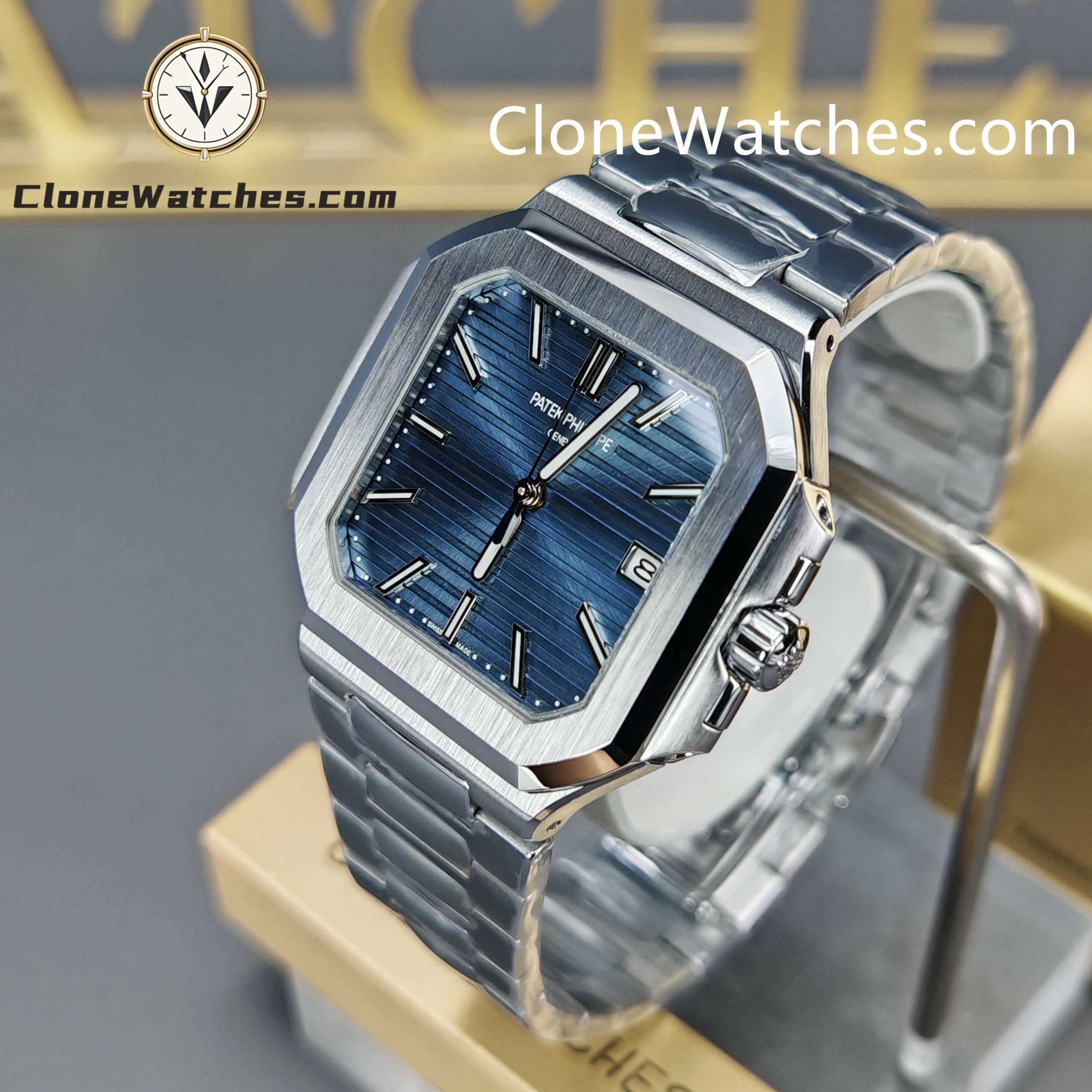 Patek Philippe Super Clone Watches 1:1 CUBITUS 7128/1G-001 Blue Dial