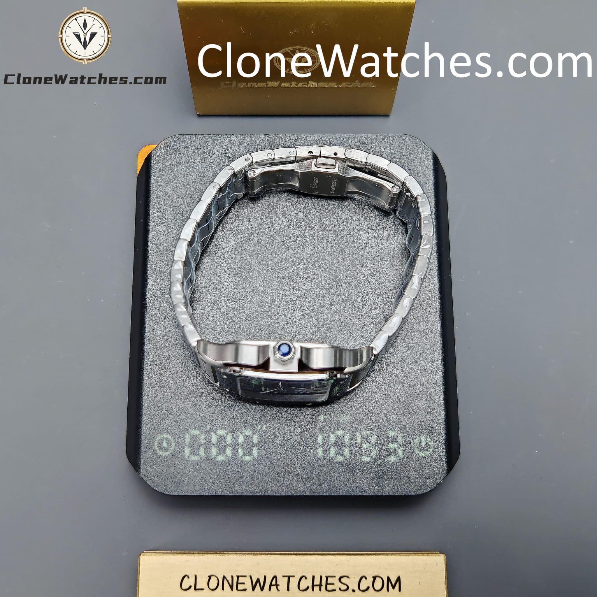 Cartier Super Clone Watches 1:1 Santos Series Gradient Blue Dial 35.1MM WSSA0063