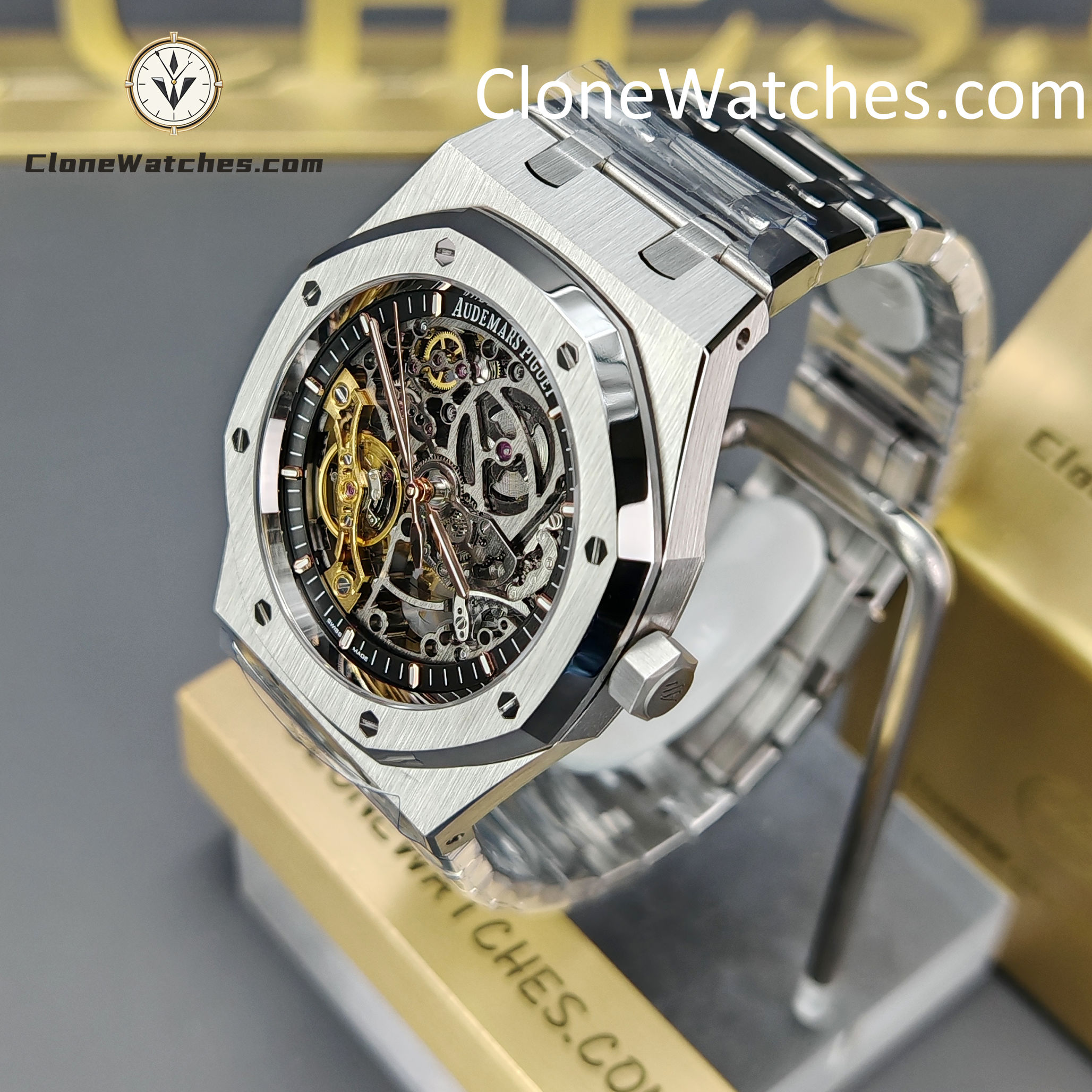 Audemars Piguet Super Clone Watches 1:1 Royal Oak 15407 Skeleton Dial
