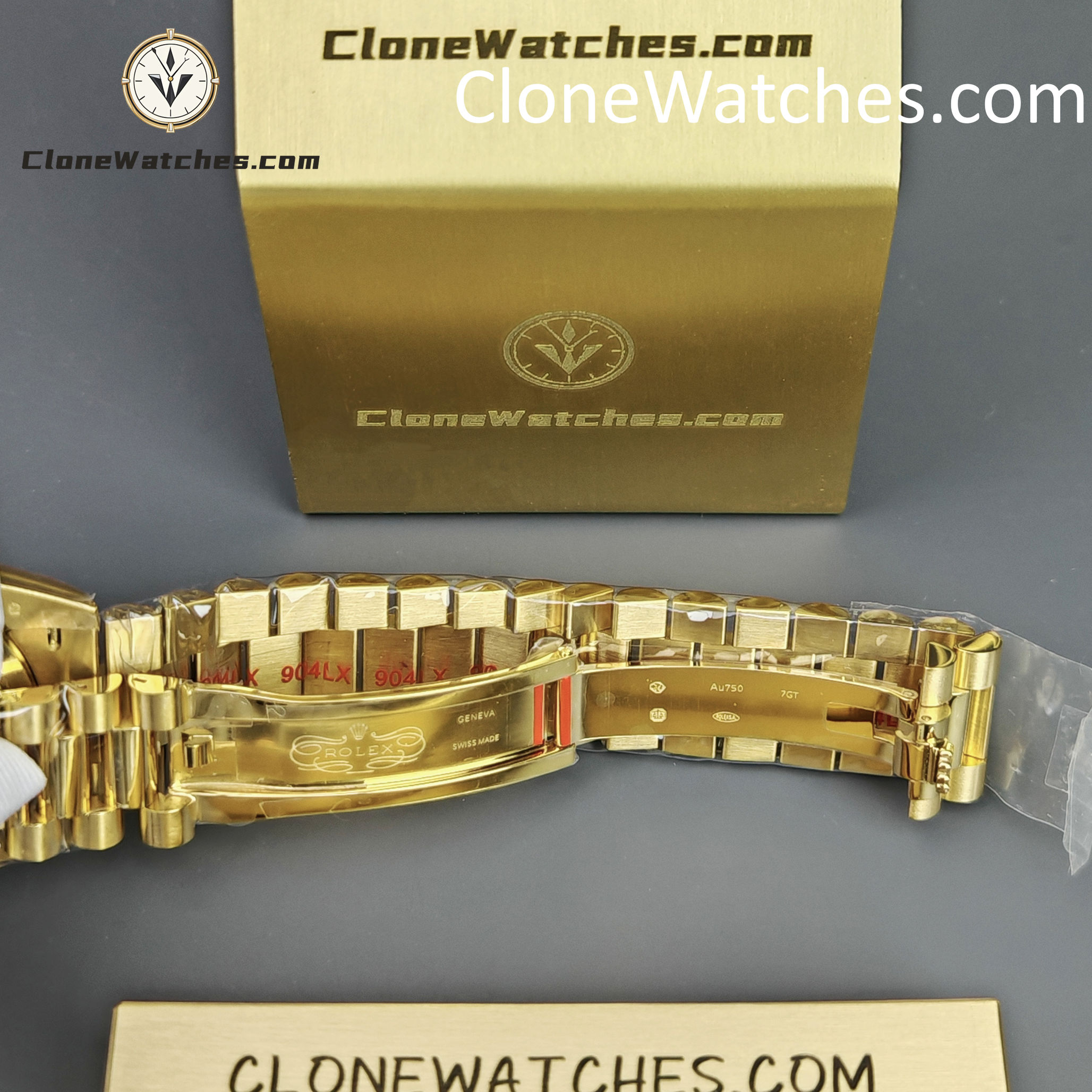 Rolex Super Clone Watches 1:1 Day Date 18K Gold White Dial 40mm m228238-0042 3255 Movement