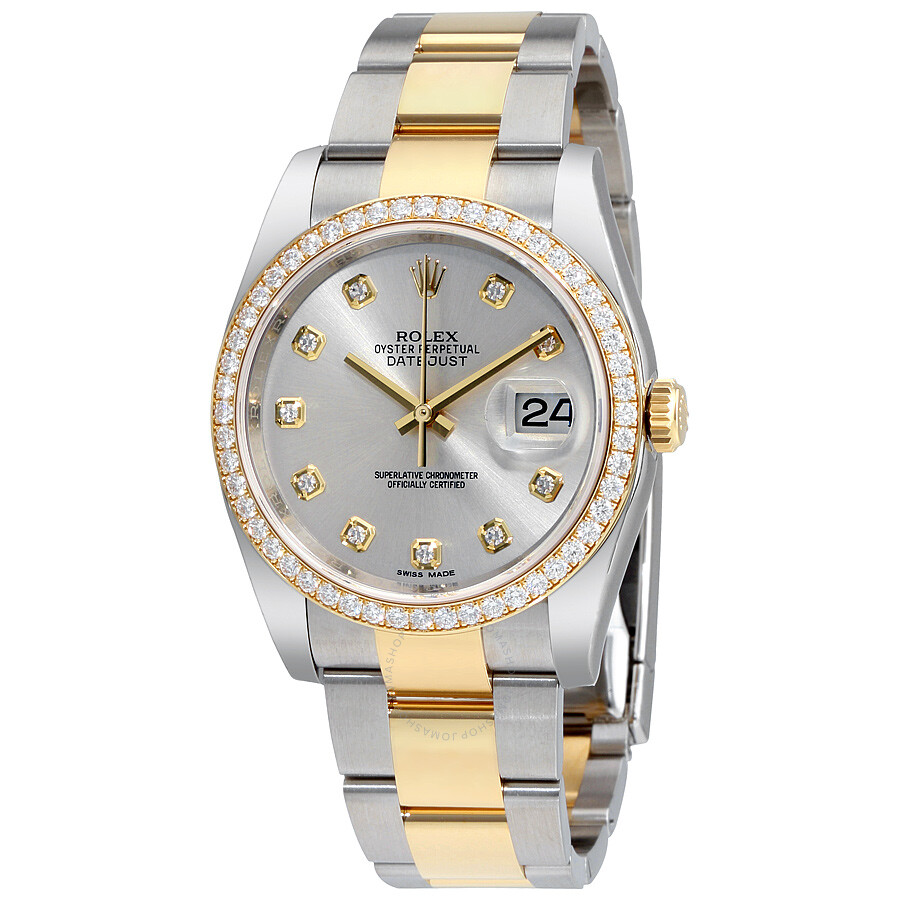 Rolex Oyster Perpetual Datejust 36 Silver Dial Stainless Steel and 18K Yellow Gold Bracelet Automatic Ladies Watch 116243SDO（Lifetime free warranty+90-days replacement service & Refund!.）