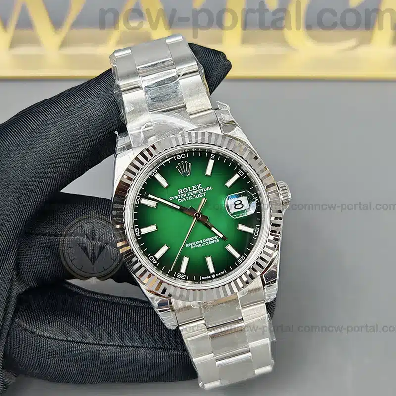 Rolex Super Clone Watches 1:1 DateJust Green Dial ,m126334-0033 Oyster 41MM 3235 Movement