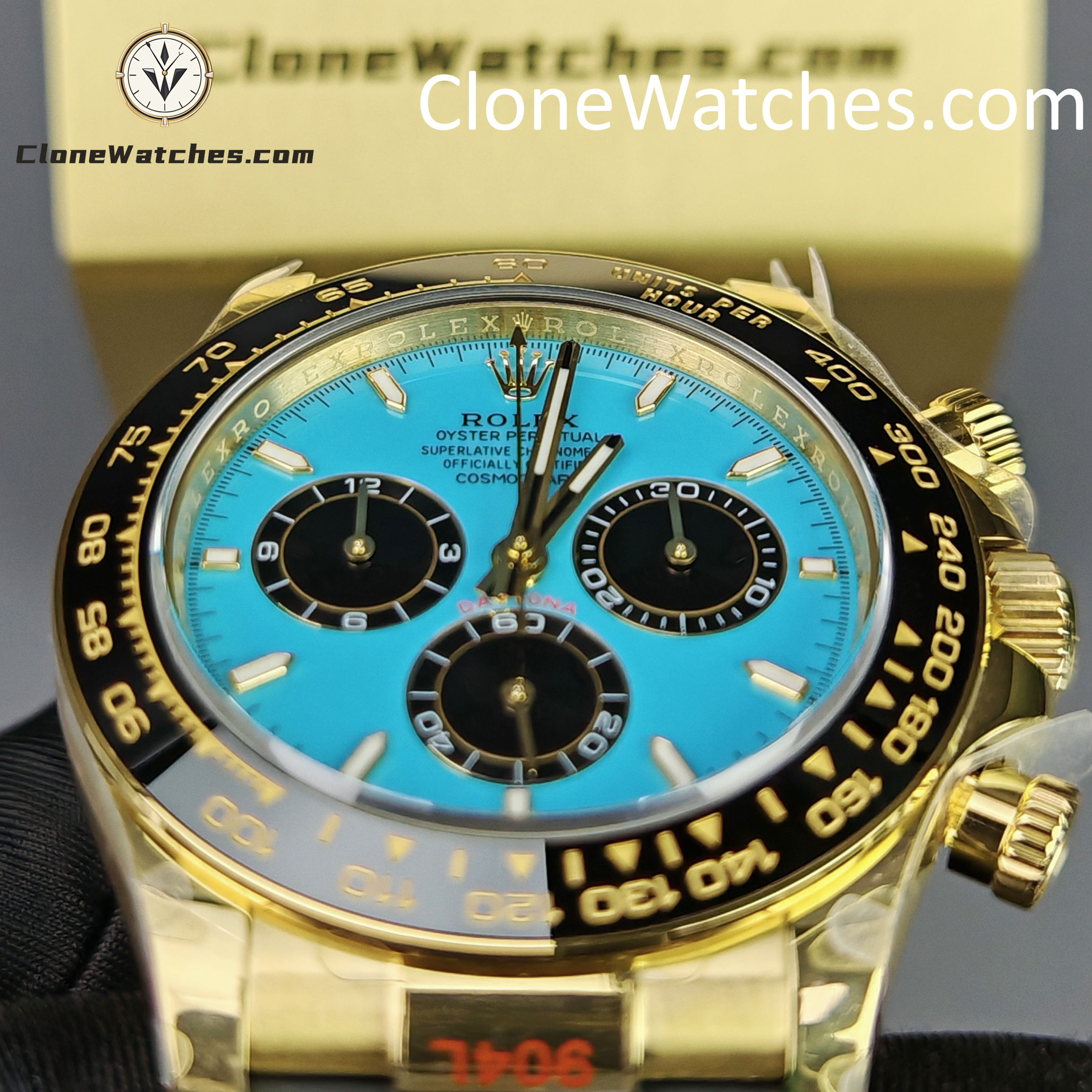 Rolex Super Clone Watches 1:1 Daytona 18K Yellow Gold Plating M126518LN-0014 4131 Movement