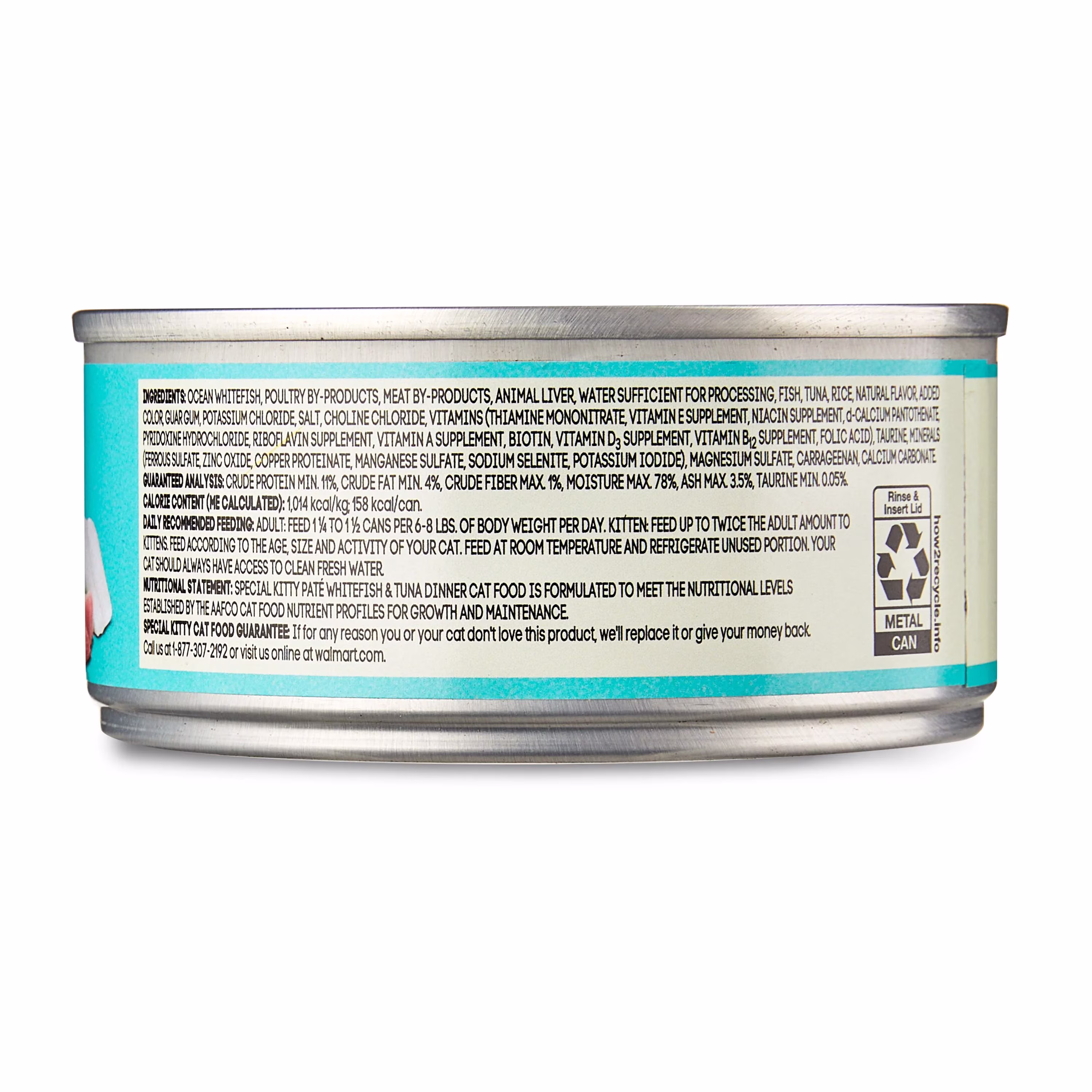Special Kitty Whitefish & Tuna Dinner Pate Wet Cat Food, 5.5 oz Can