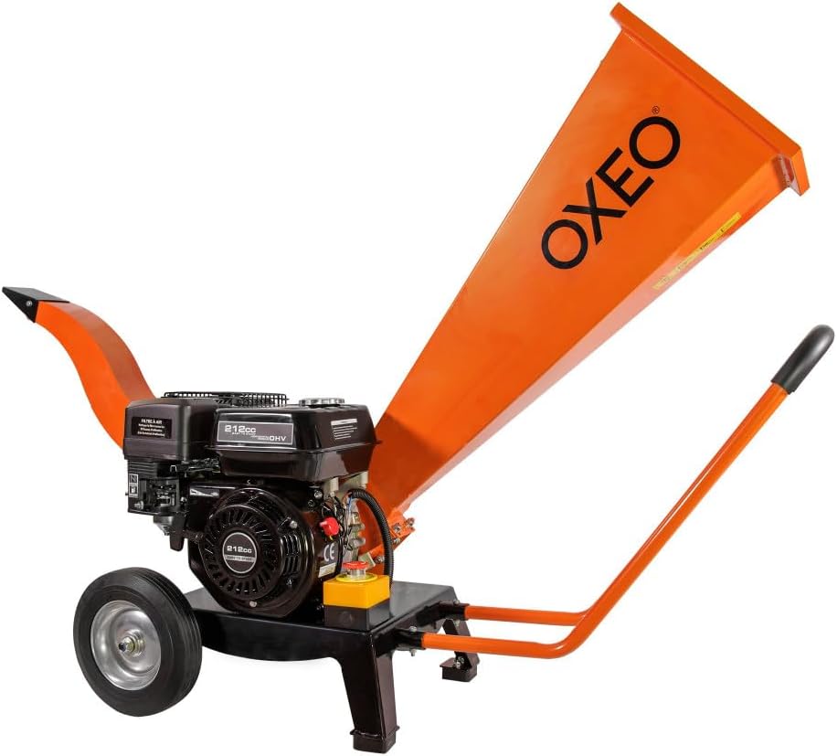 Broyeur végétaux thermique 7 CV diamètre 6,5 cm moteur 212 cm3 4 temps
