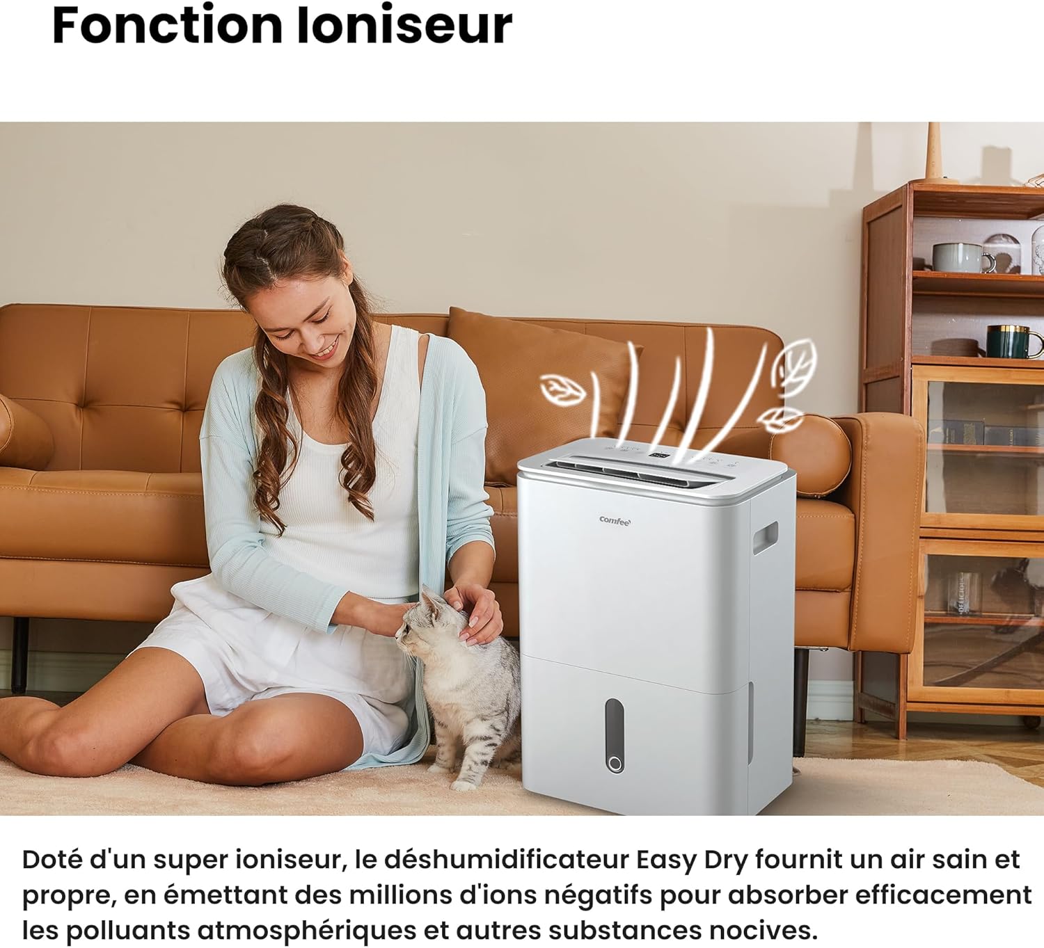 Déshumidificateur 20 L jour connecté réservoir 3 L mode sèche linge