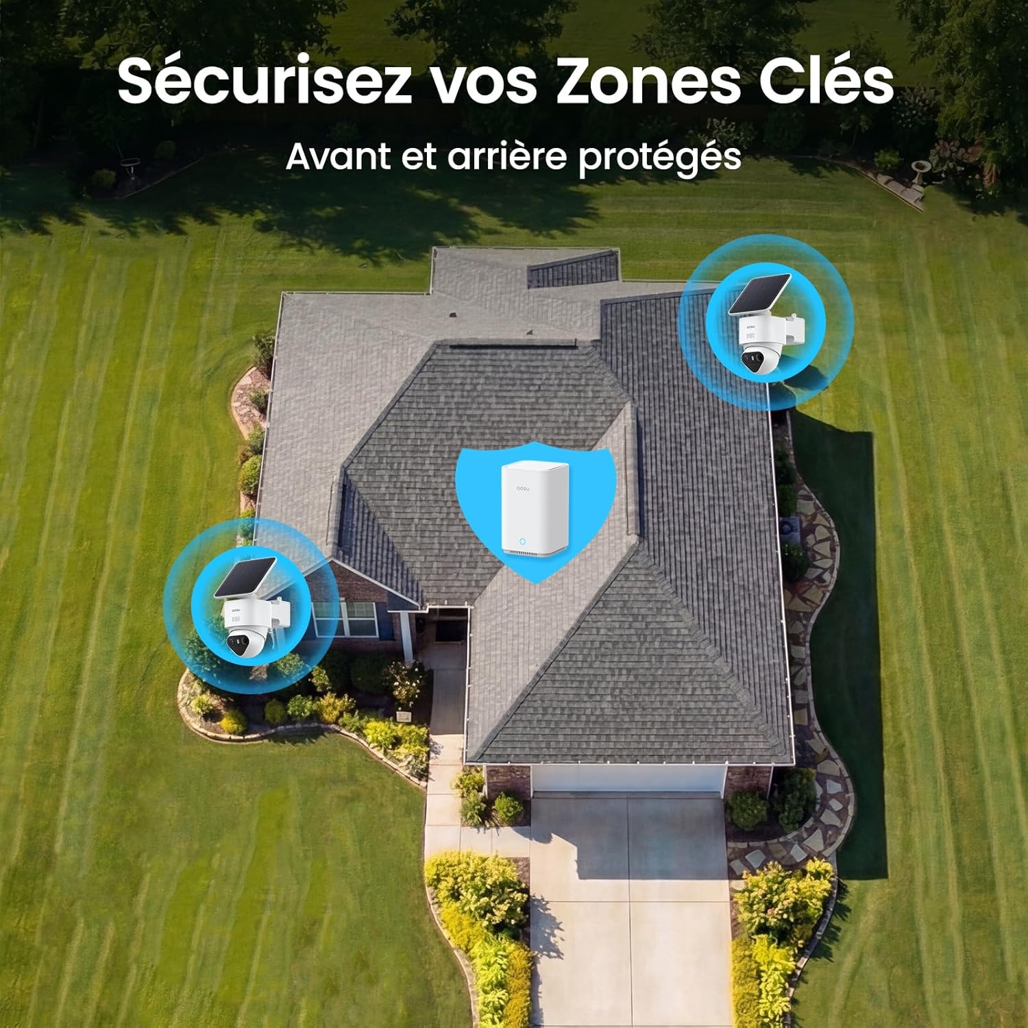 Caméra surveillance 4K T2 Ultra solaire kit 2 caméras 8MP vision nocturne 32 Go local extensible 1 To panorama 360° suivi IA