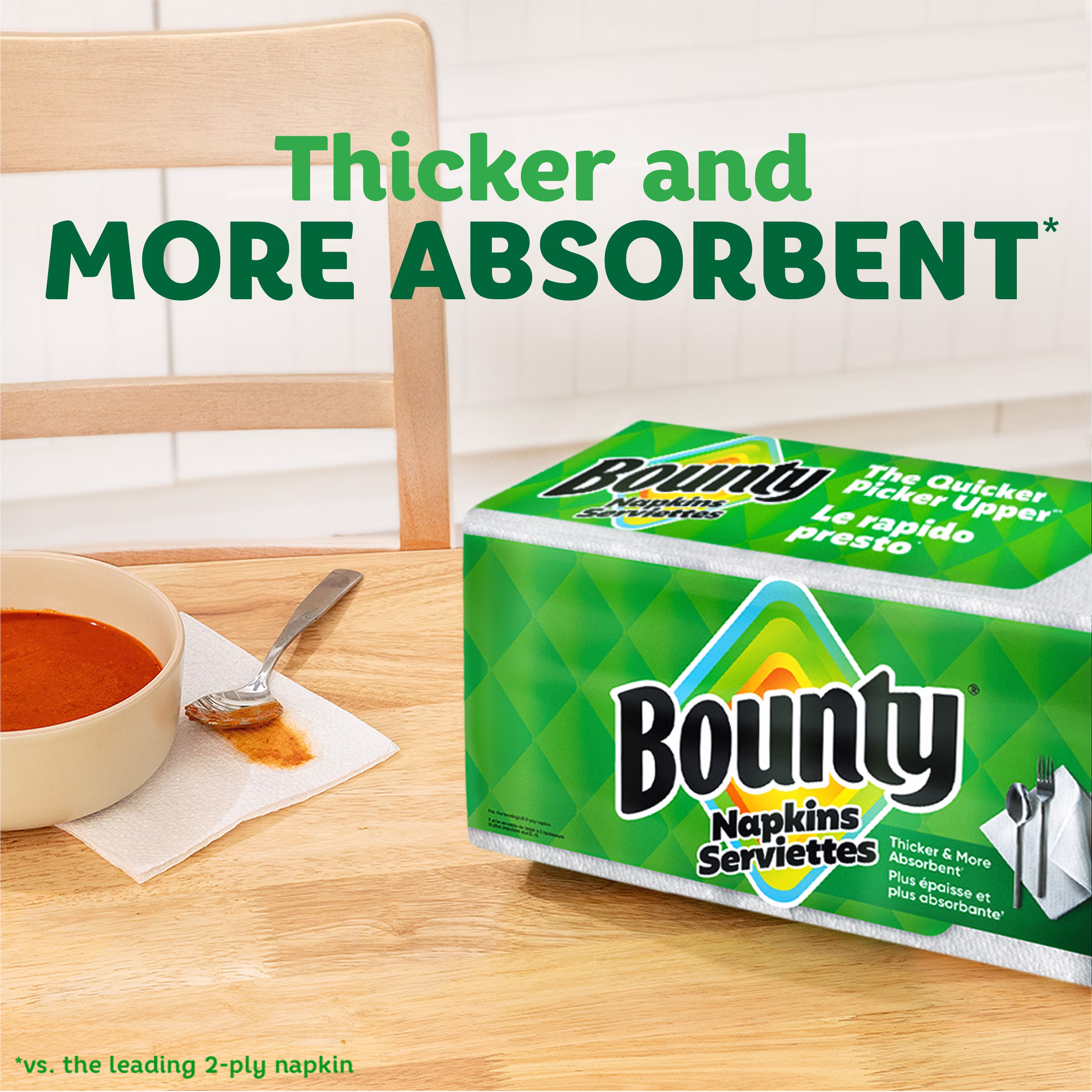 Bounty Paper Napkins, White, 200 Count