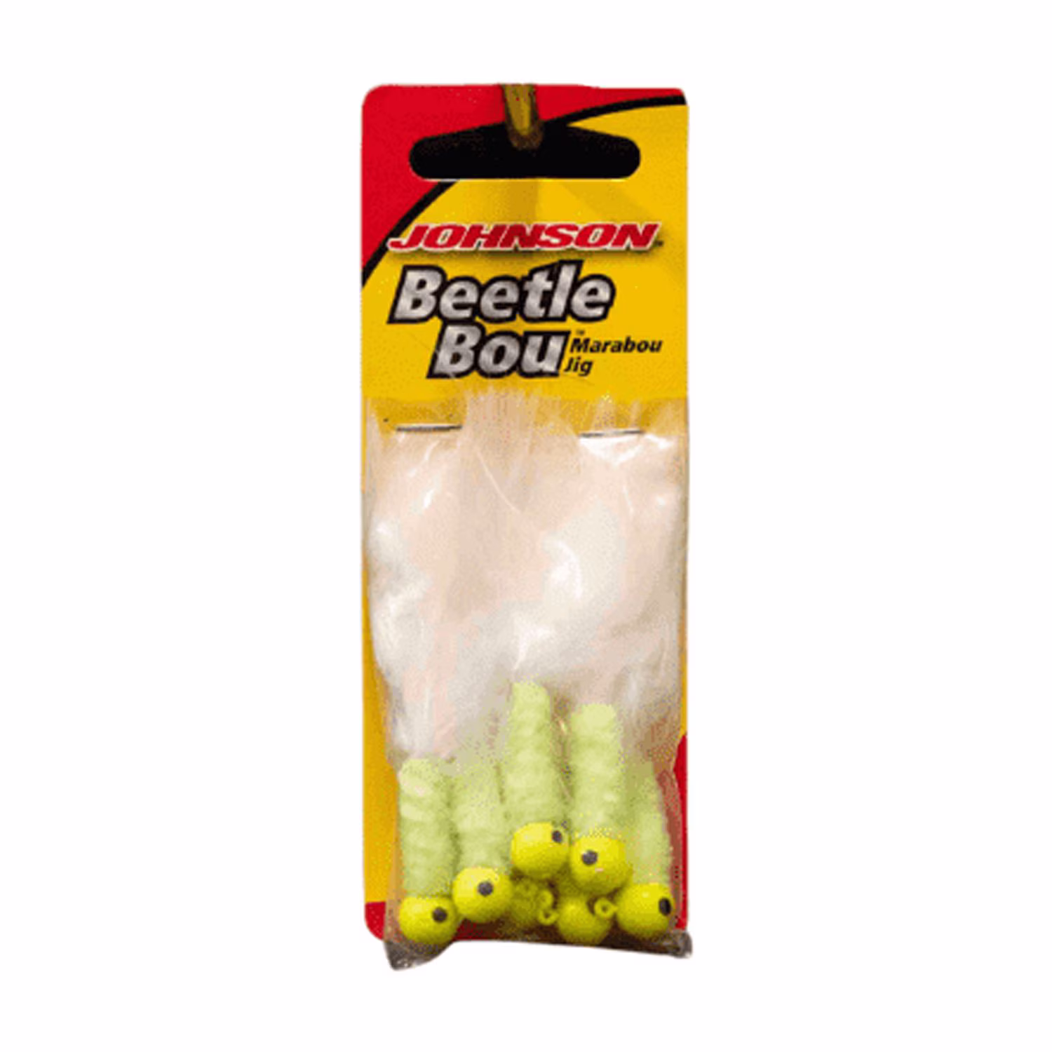 Johnson Beetle Bou Fishing Lure, Chartreuse Chrome Tinsel Chartreuse, 2.5 in