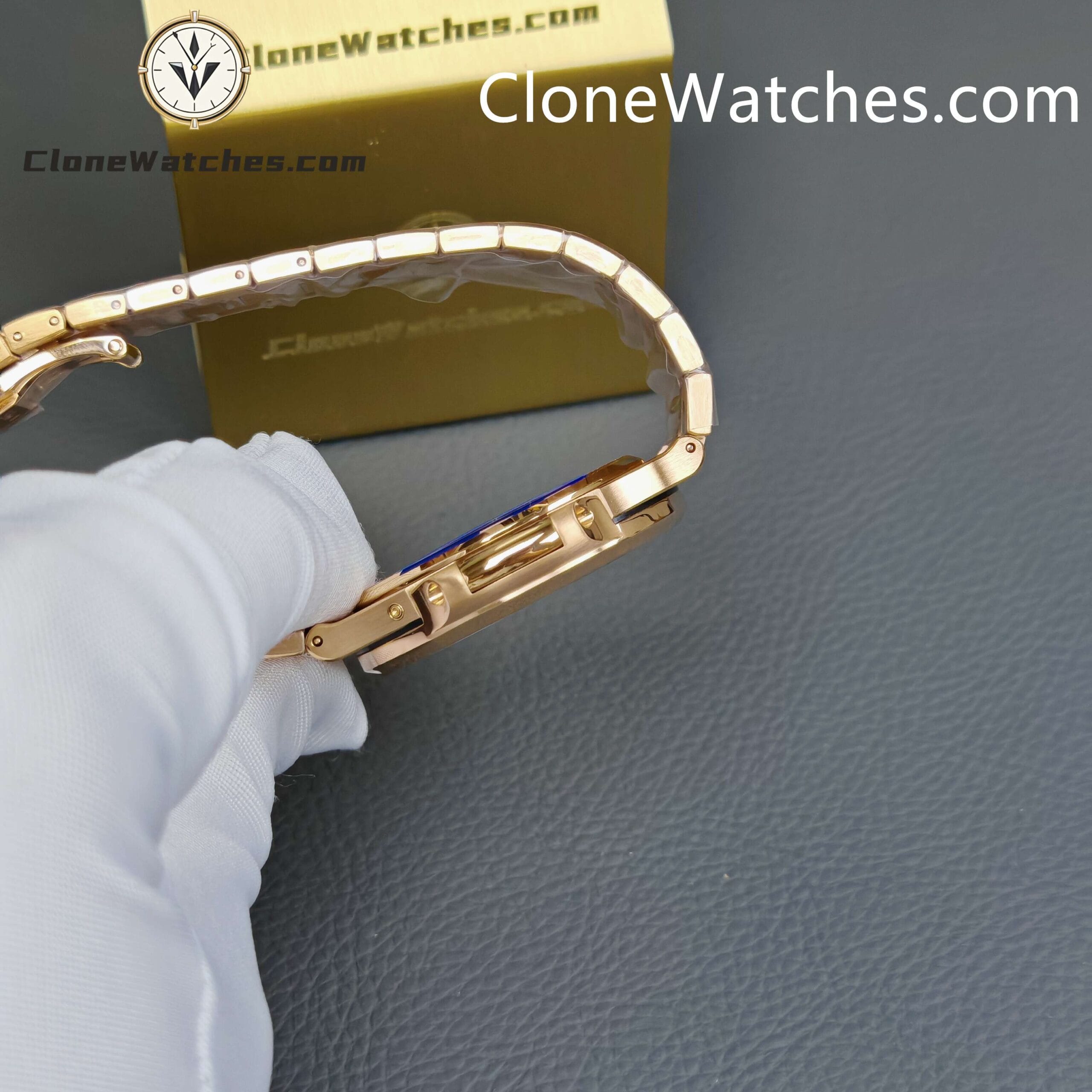 Patek Philippe Super Clone Watches 1:1 Nautilus Moon Phase 18K Rose Gold 5712 Grey Dial New Clasp
