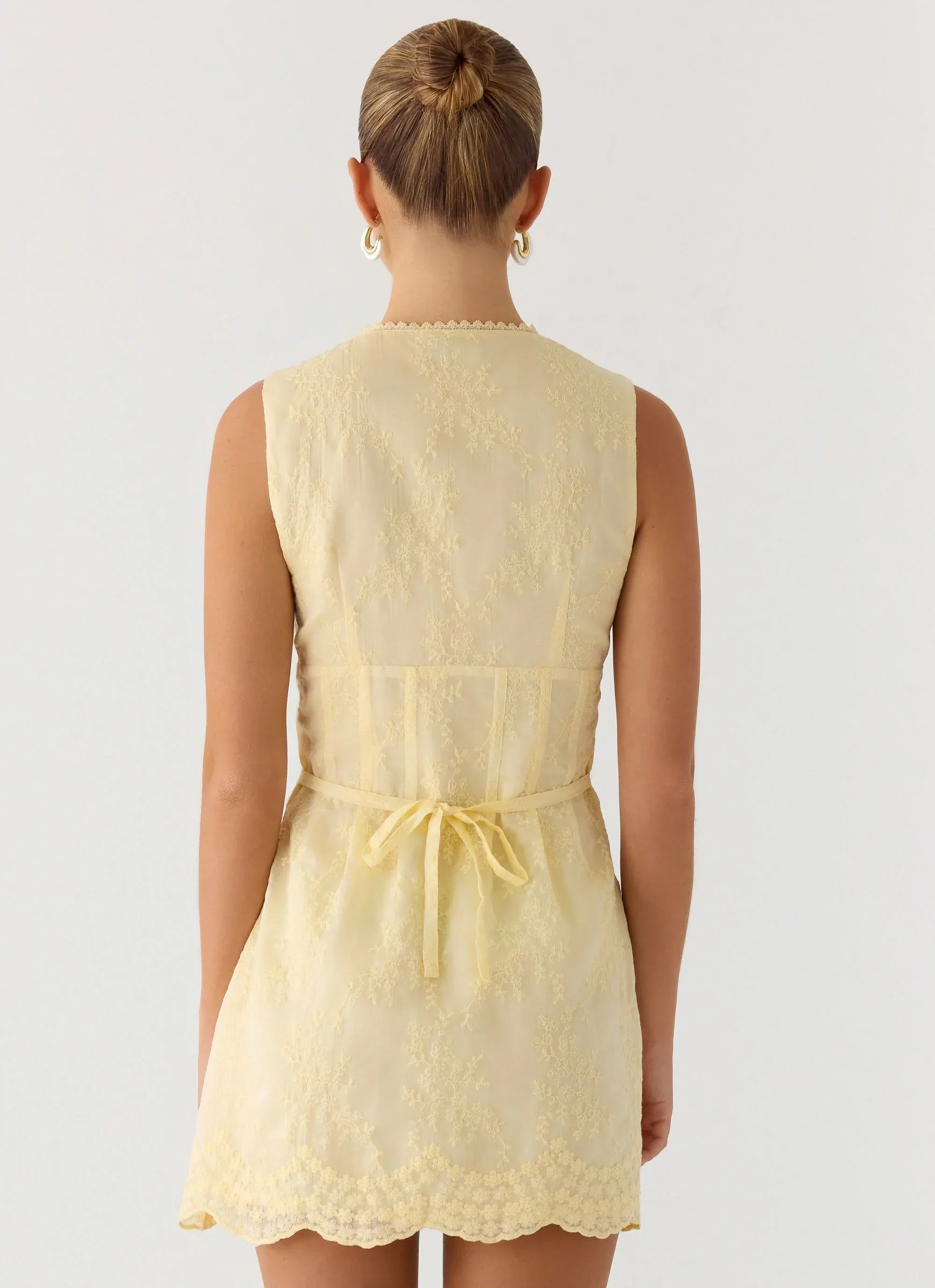 Burning Bright Mini Dress - Butter Yellow