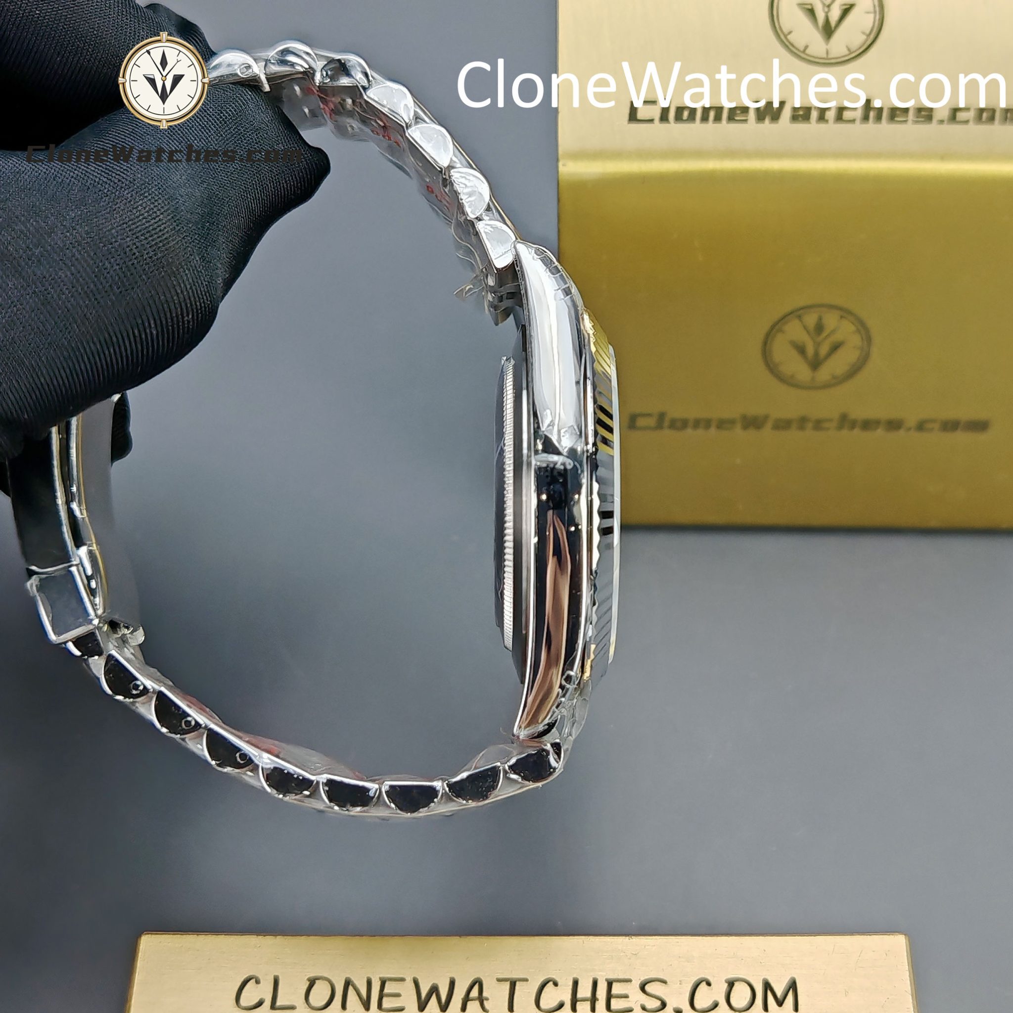 Rolex Super Clone Watches 1:1 DateJust Grey Diamond Jubilee 41MM m126334-0006 3235 Movement