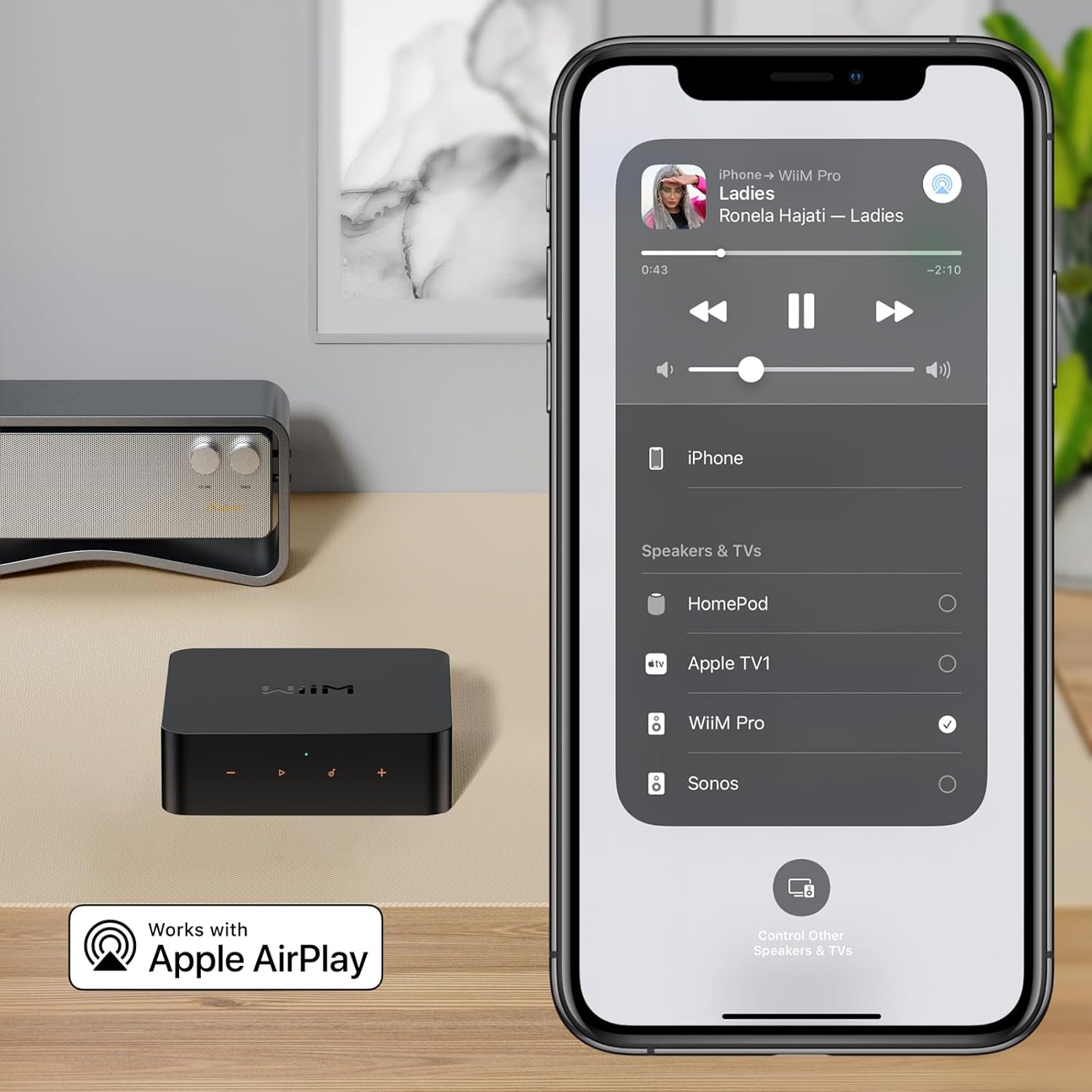 Récepteur audio WiFi AirPlay 2 Cast multiroom haute résolution