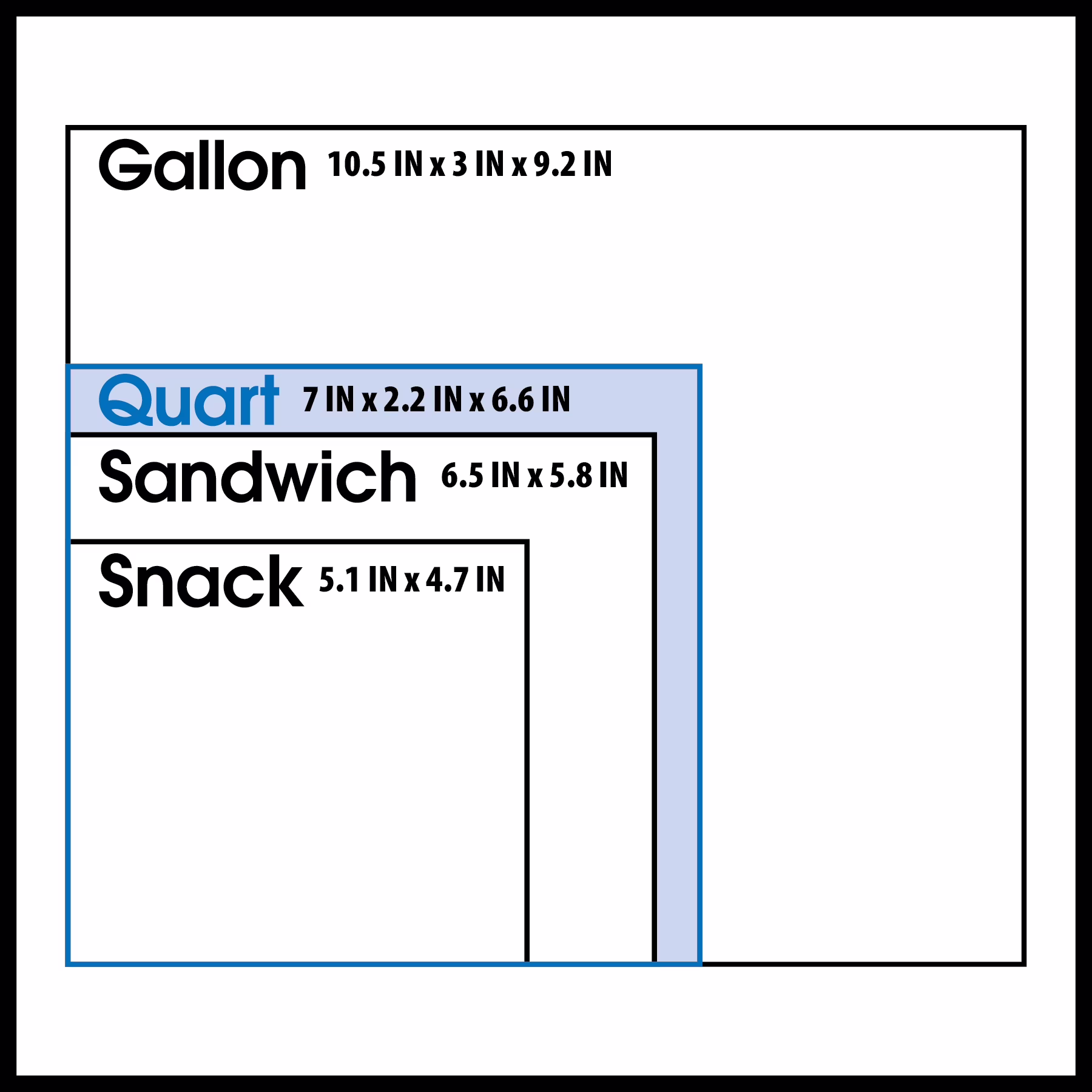 Great Value Freezer Guard Double Zipper Quart Freezer Bag, 25 Count