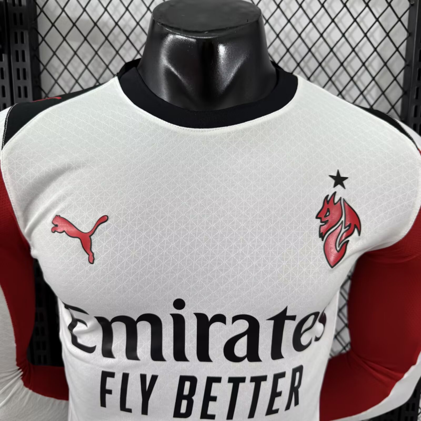 2025-26 AC Milan Away Long Sleeve Jersey - Player Edition