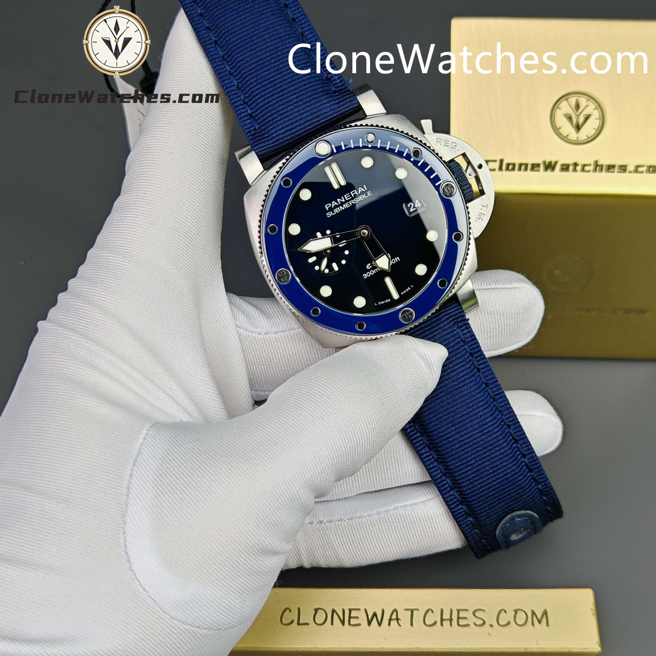 Panerai Super Clone Watches 1:1 Submersible QuarantaQuattro Blu Profondo PAM01289