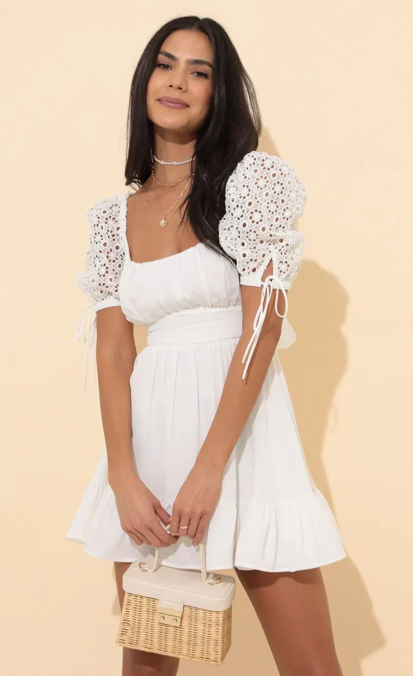 Baby Doll Dress in White