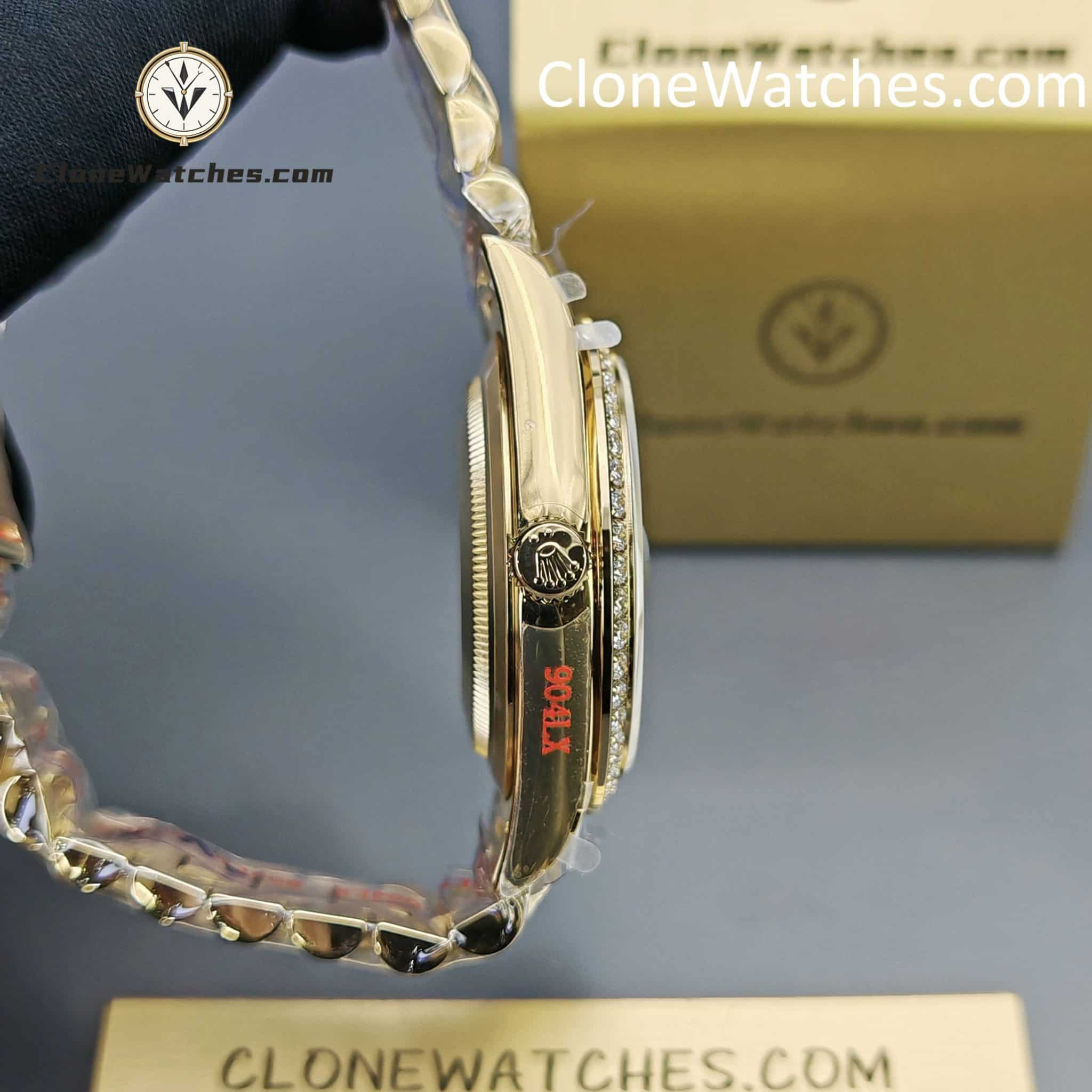 Rolex Super Clone Watches 1:1 Day Date Green Dial M228398tbr-0040 40mm 3255 Movement