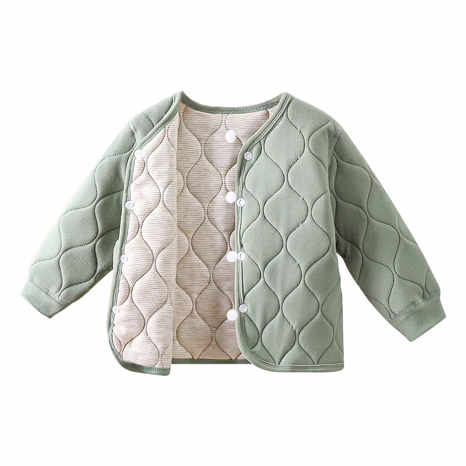 Ashirexll Kids Thickened Knit Cardigan 12Months-12Years Solid Color Long Sleeve Winter Warm Casual Jacket