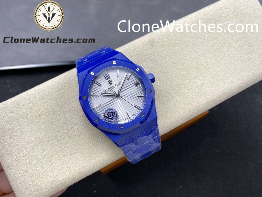 Audemars Piguet Super Clone Watches 1:1 Royal Oak Blue Ceramic 15500 White Dial