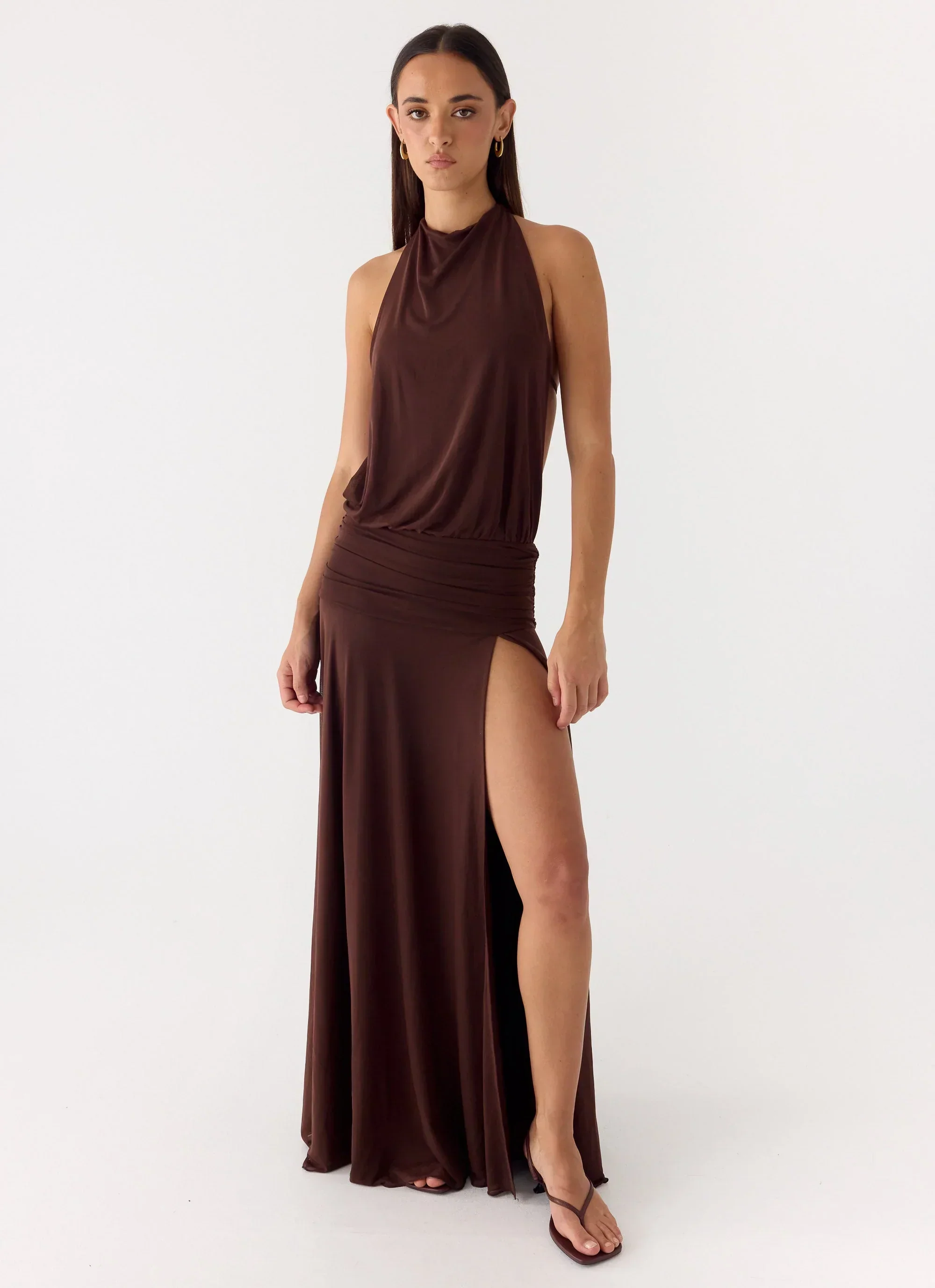 All This Aura Maxi Dress - Chocolate