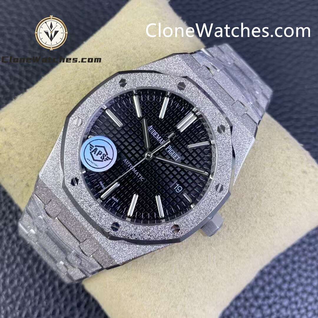 Audemars Piguet Super Clone Watches 1:1 Royal Oak Frost 15400 Black Dial
