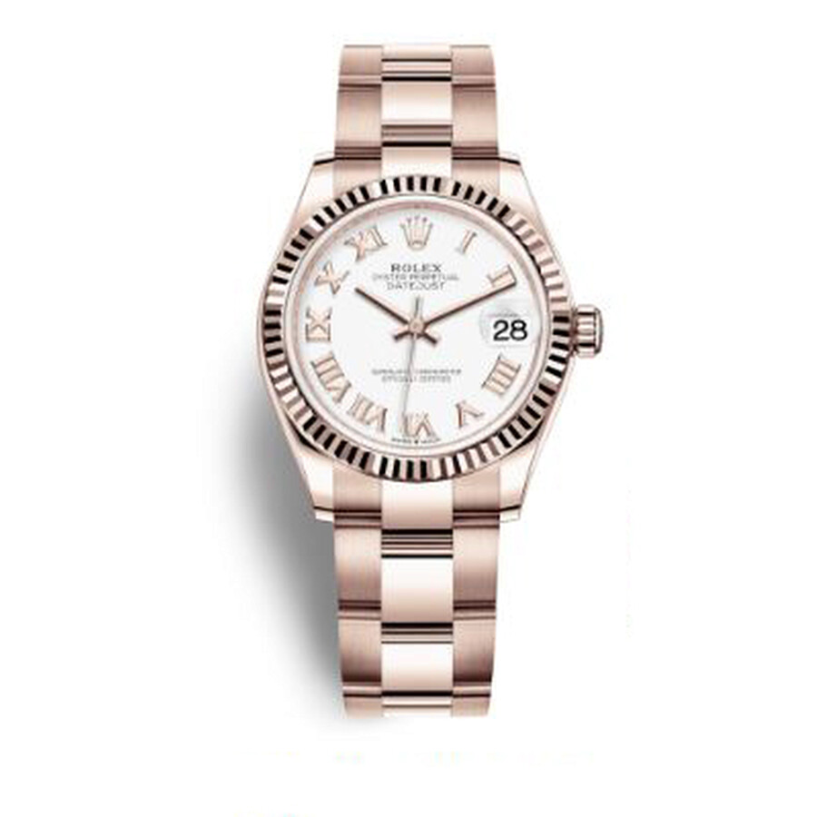 Rolex Datejust 31 White Dial Automatic Ladies 18kt Everose Gold Oyster Watch 278275WRO（Lifetime free warranty+90-days replacement service & Refund!.）