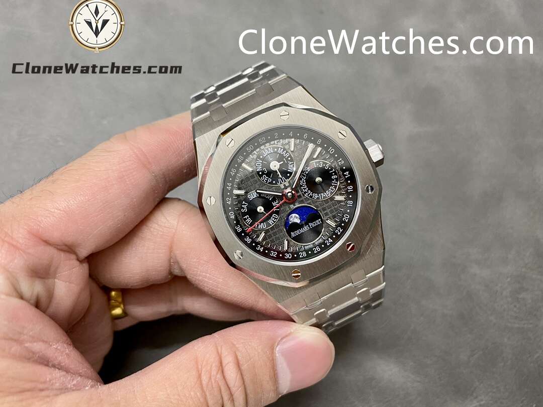 Audemars Piguet Super Clone Watches 1:1 Royal Oak Perpetual Calendar Black Dial 26609TI 41MM