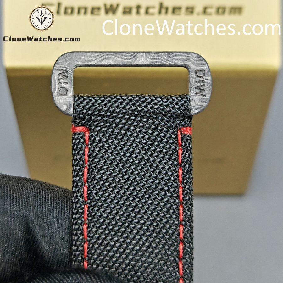 Modified Super Clone Watches 1:1 DiW Rolex Daytona CarboQuartz 4130 Movement Black Strap