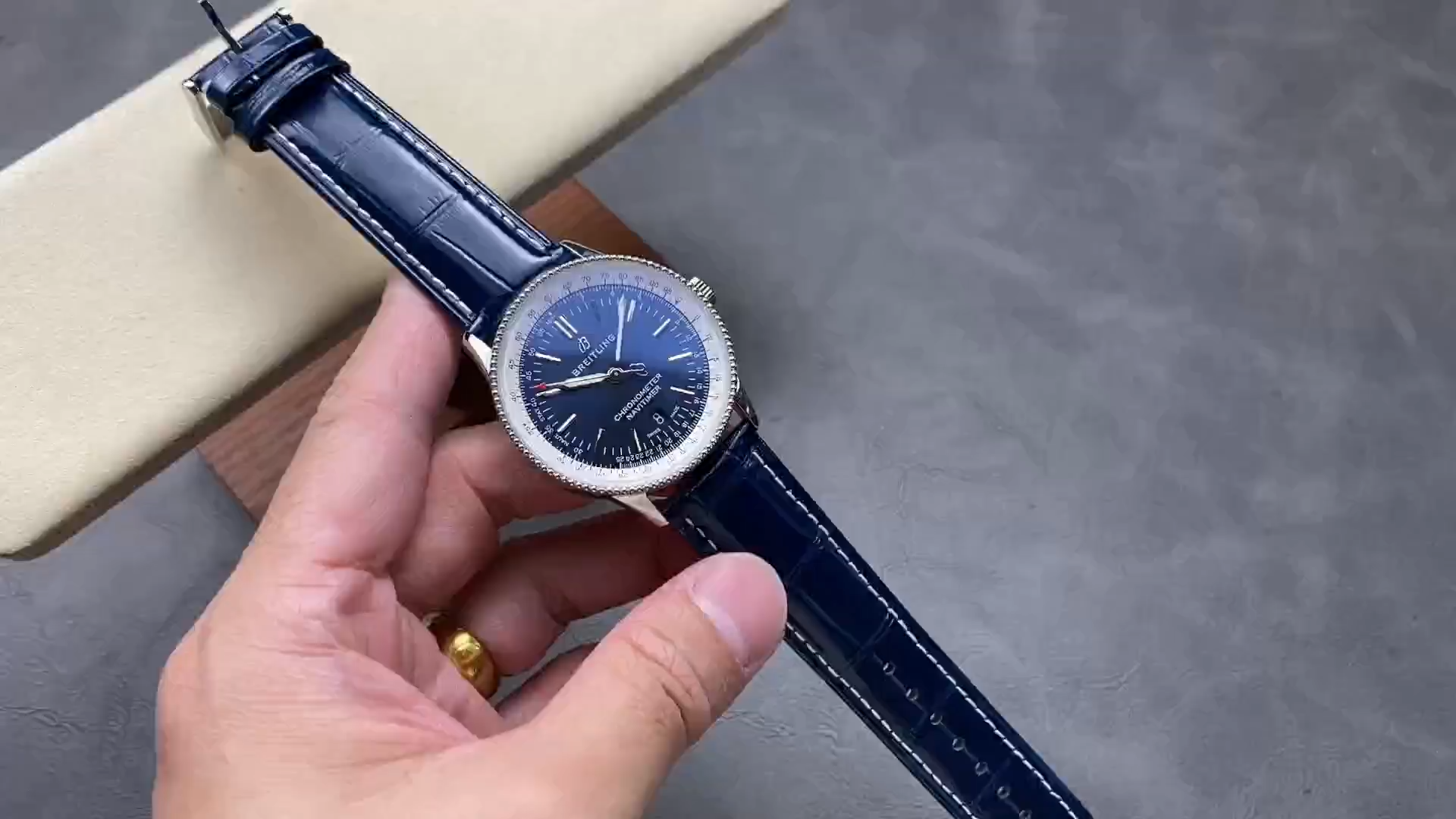 Breitling Navitimer Automatic 41 1:1 Clone A17325211C1P1 Blue Strap Men's Watch