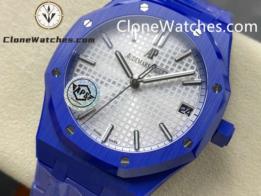 Audemars Piguet Super Clone Watches 1:1 Royal Oak Blue Ceramic 15500 White Dial