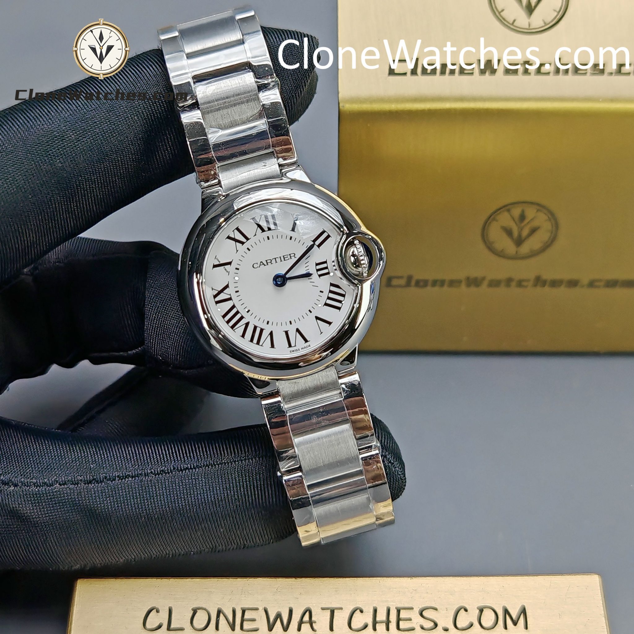 Cartier Super Clone Watches 1:1 Ballon Bleu de WSBB0067 Silver White Dial 28mm