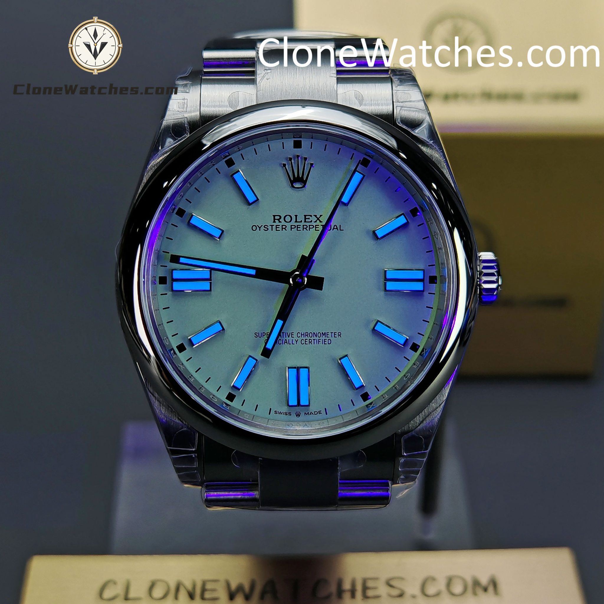 Rolex Super Clone Watches 1:1 Oyster Perpetual Olive Green Dial 41mm M134300-0006 3230 Movement