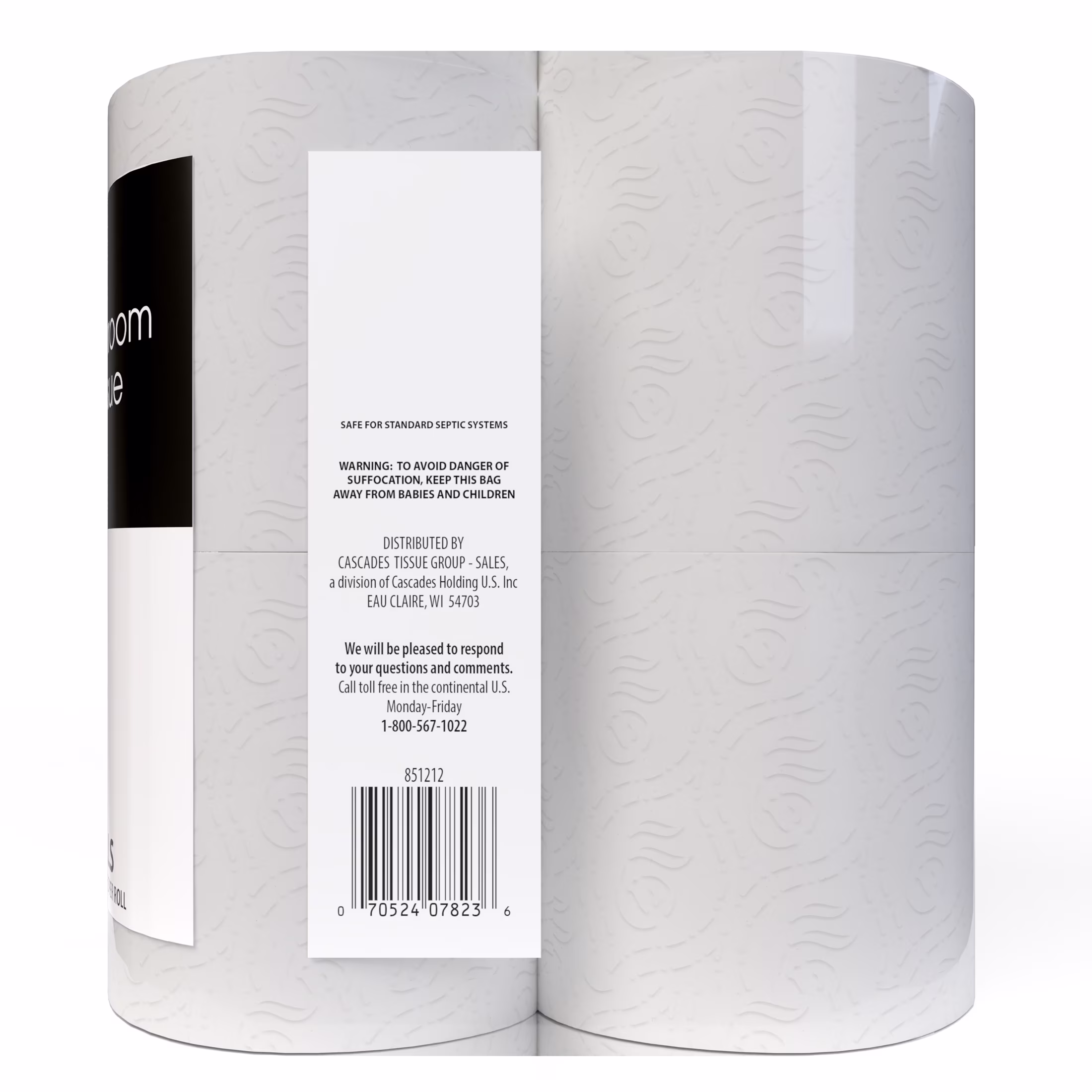 Toilet Paper, 4 Rolls, 150 2-Ply Sheets per Roll
