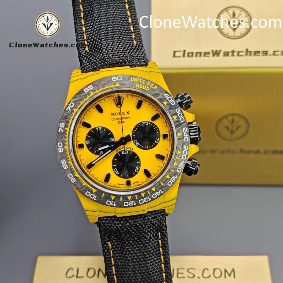 Modified Super Clone Watches 1:1 DiW Rolex Daytona Carbon Fiber BUMBLEBEE