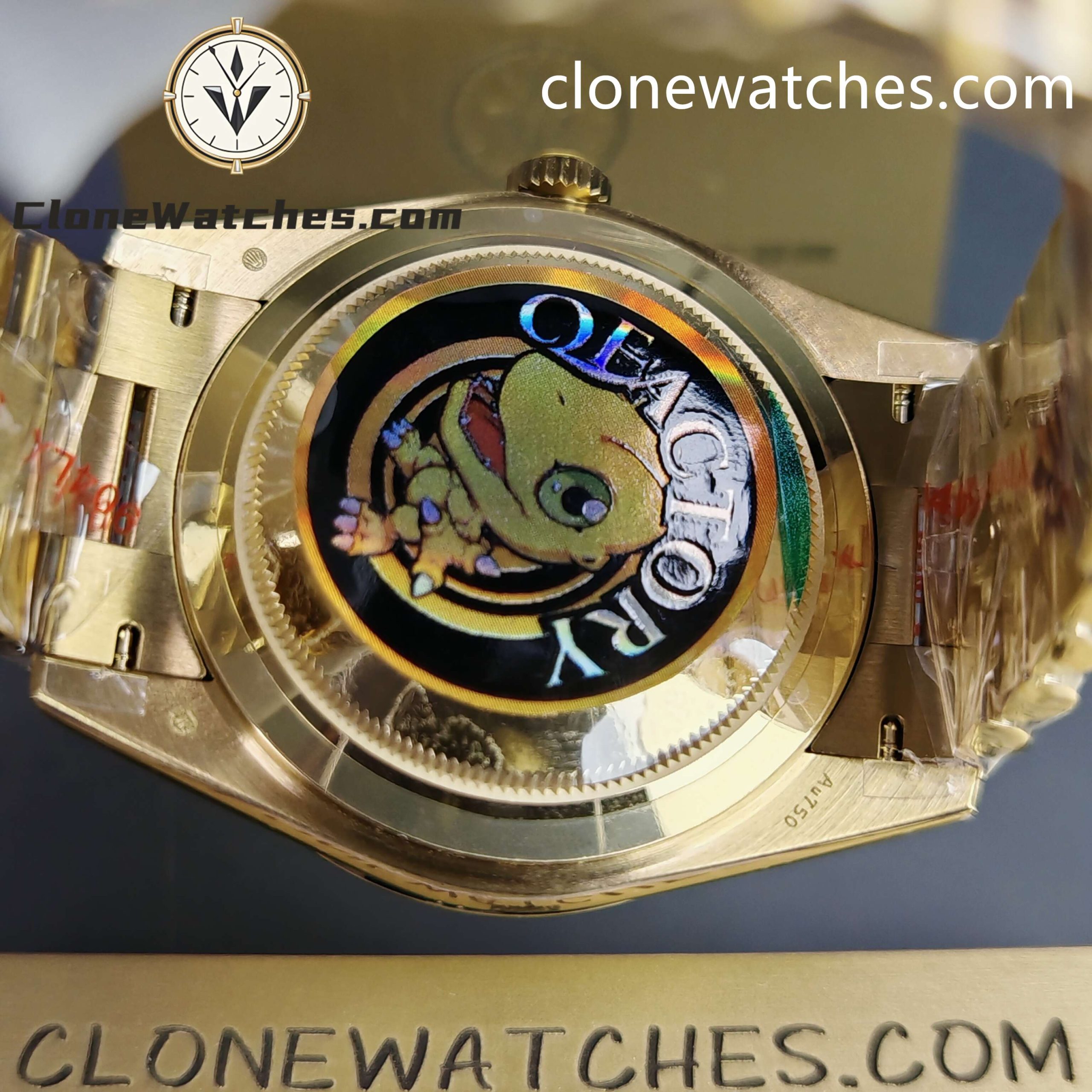 Rolex Super Clone Watches 1:1 Day Date Gold Dial Diamond Bezel M228348rbr-0002 40mm 3255 Movement