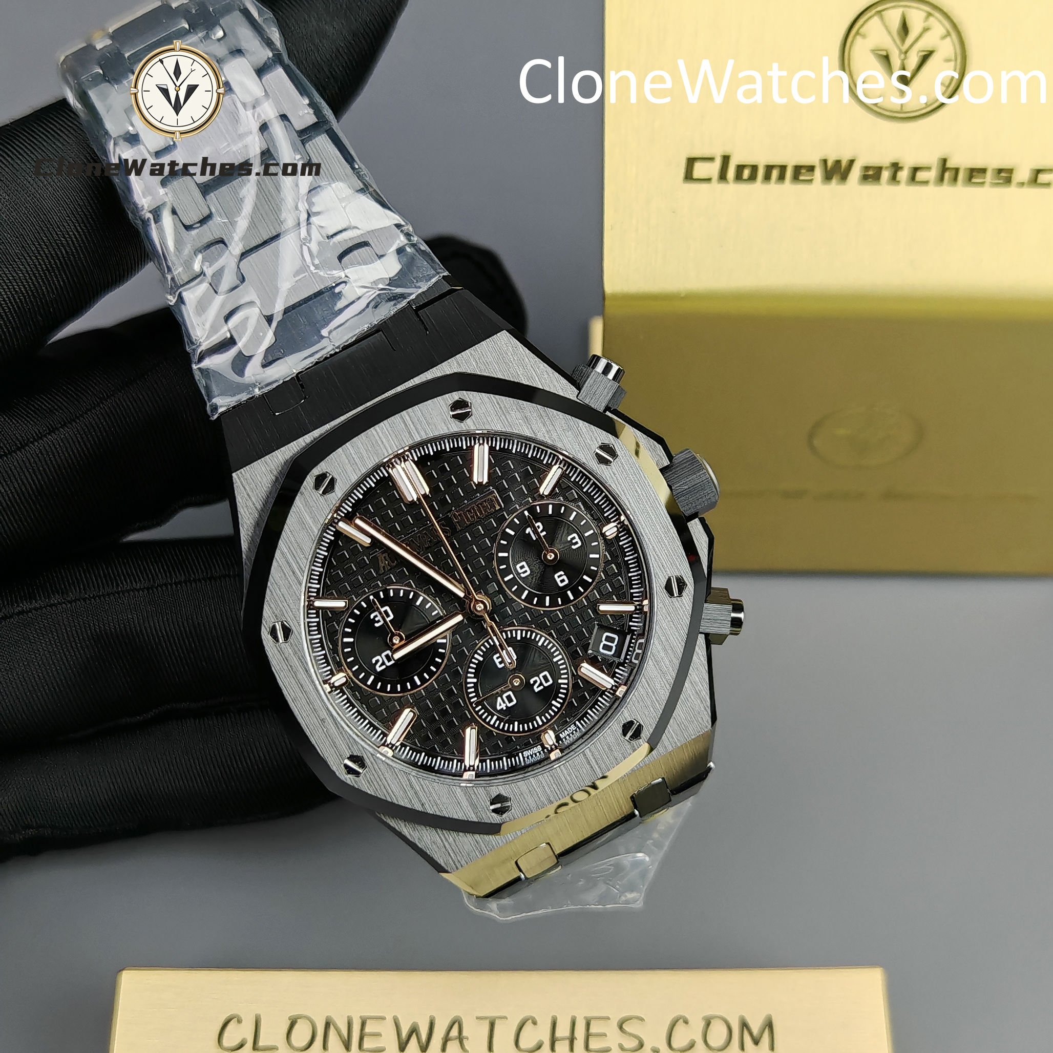 Audemars Piguet Super Clone Watches 1:1 Royal Oak All Black Dial 26240 Selfwinding Chronograph