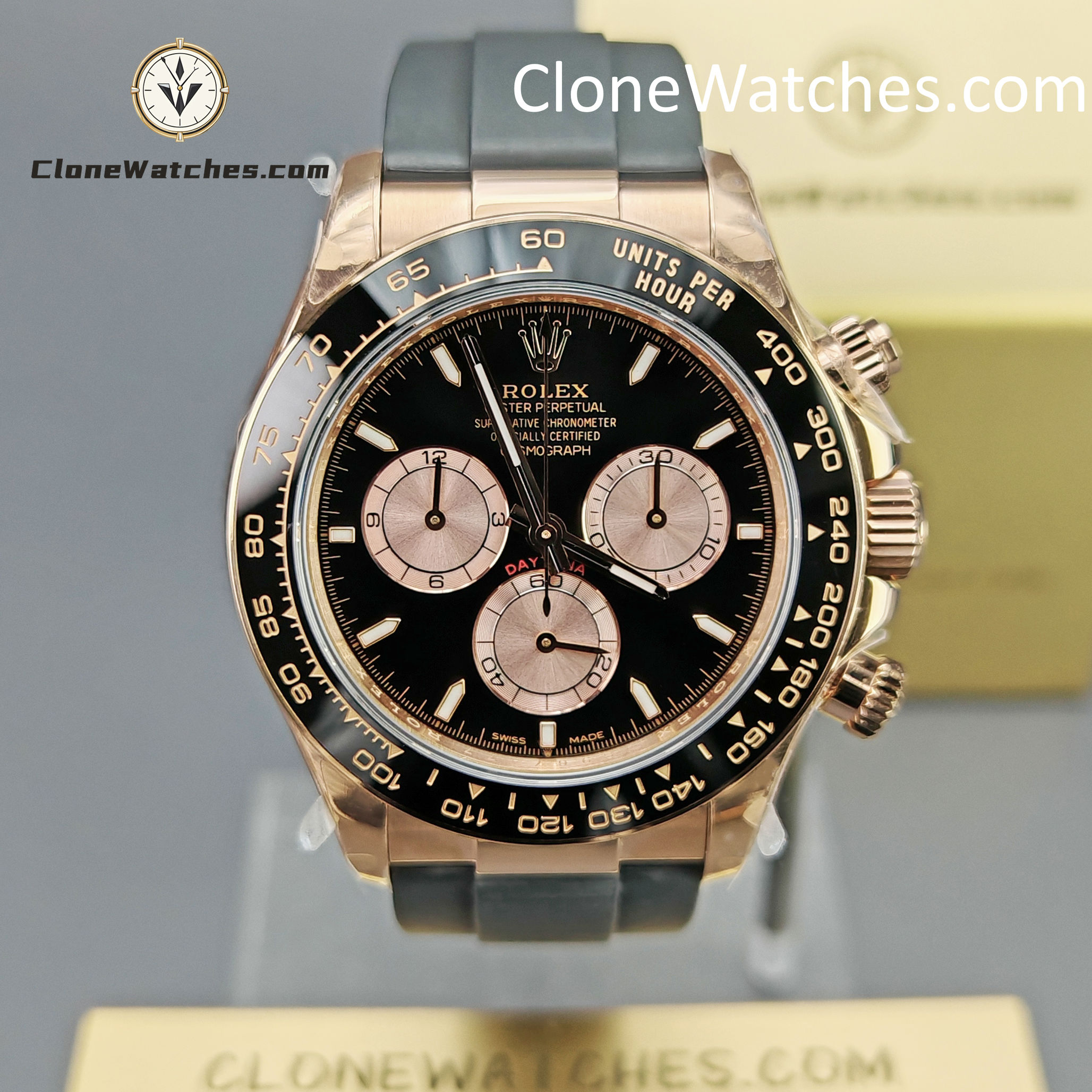 Rolex Super Clone Watches 1:1 Daytona Rose Gold M126515ln-0002 4131 Movement